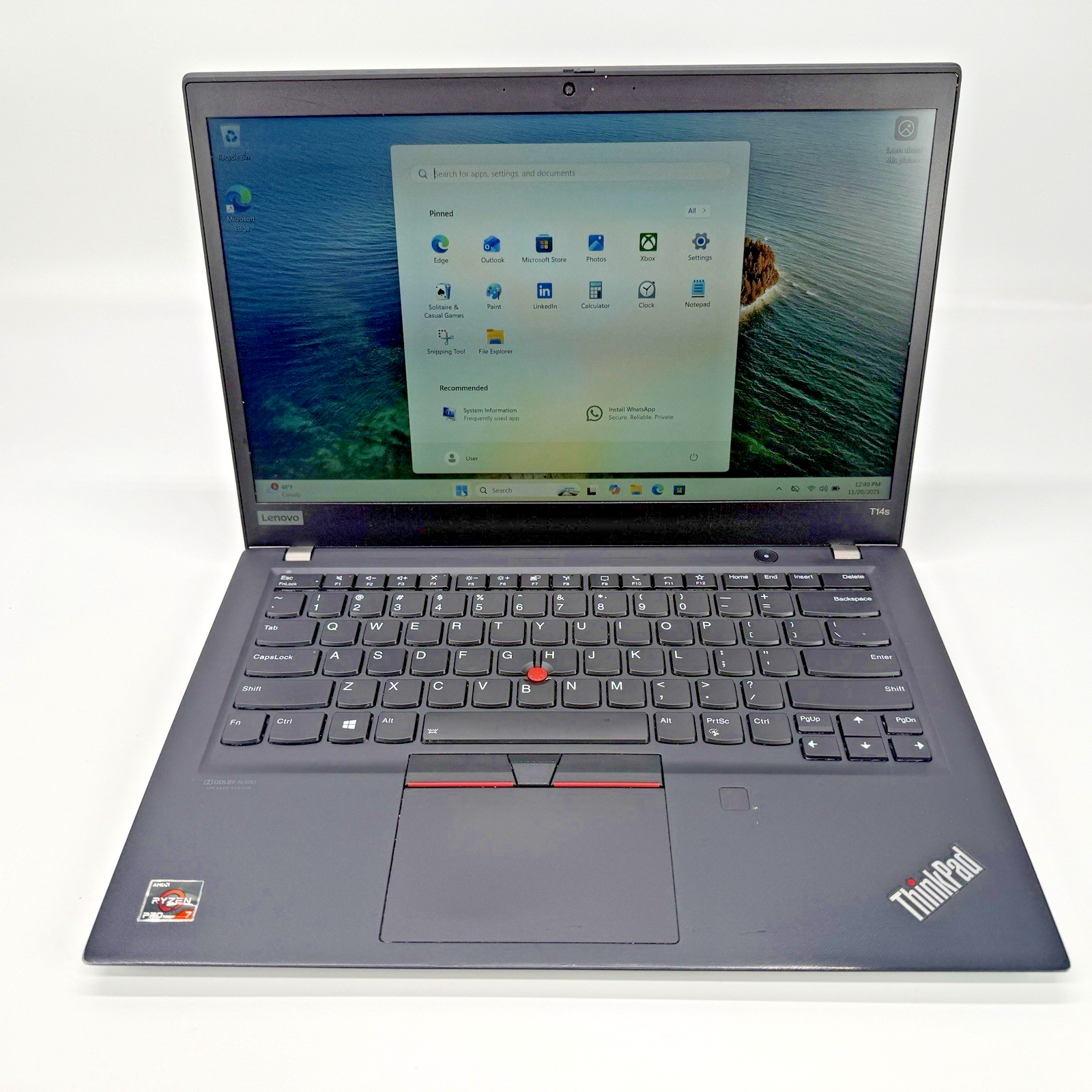 Lenovo ThinkPad T14s AMD Ryzedn 7 Pro 4750u 8 GB RAM 256 GB SSD (NVMe) Win 11