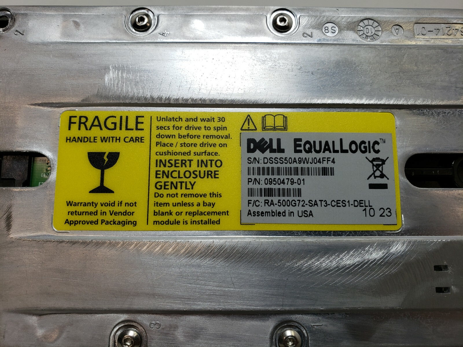 Dell Equalogic PS4000 Caddy, WS1002FBYS, 7.2krpm