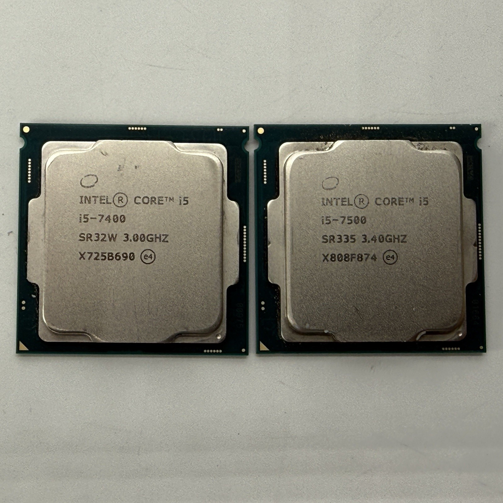 (2) Intel Core i5-7500 (SR335) - 3.4GHz Quad Core 6MB Cache Socket LGA 1151 CPU