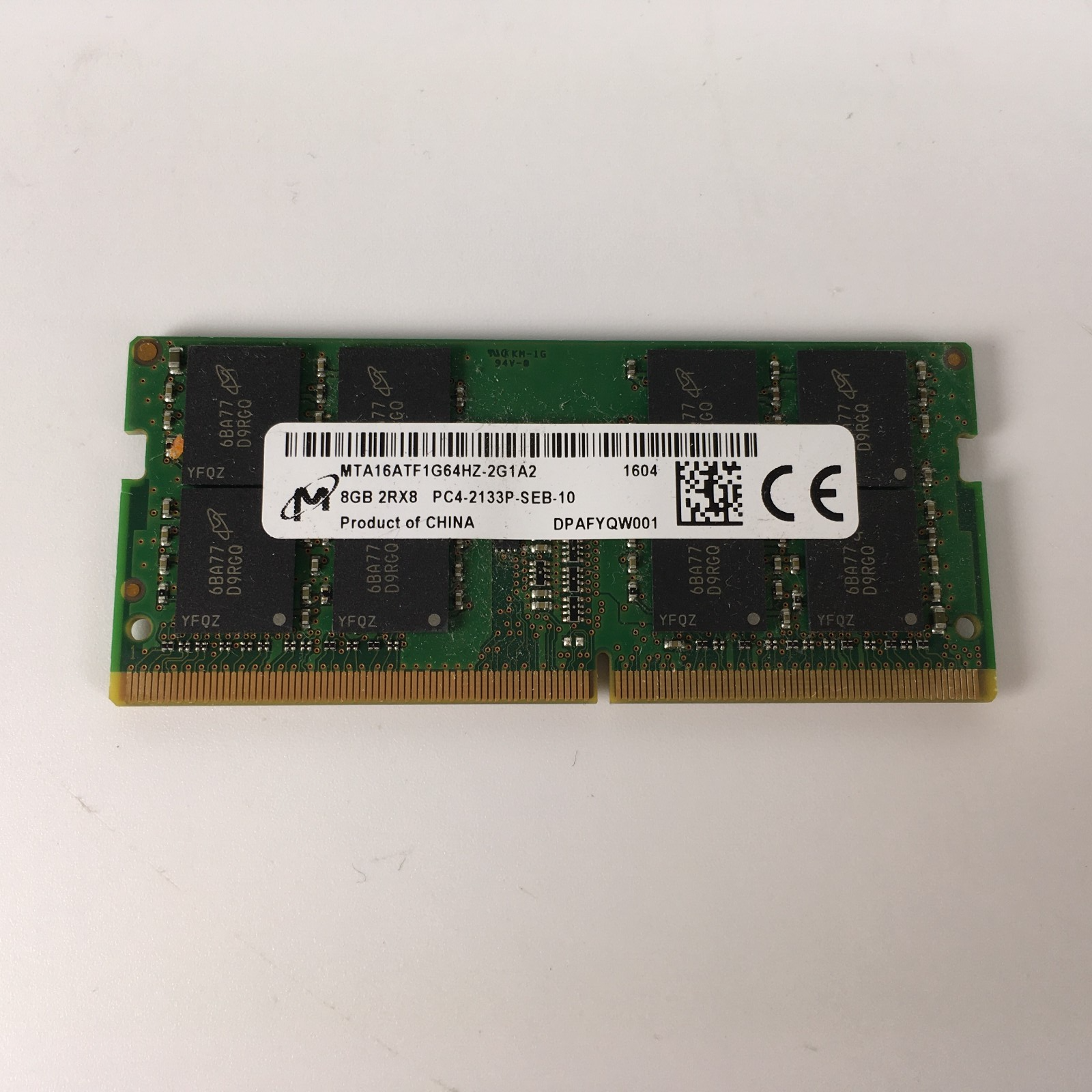 x38 Micron 8gb DDR4 Laptop RAM 2133 MHz 2rx8 MTA16ATF1G64HZ-2G1A2