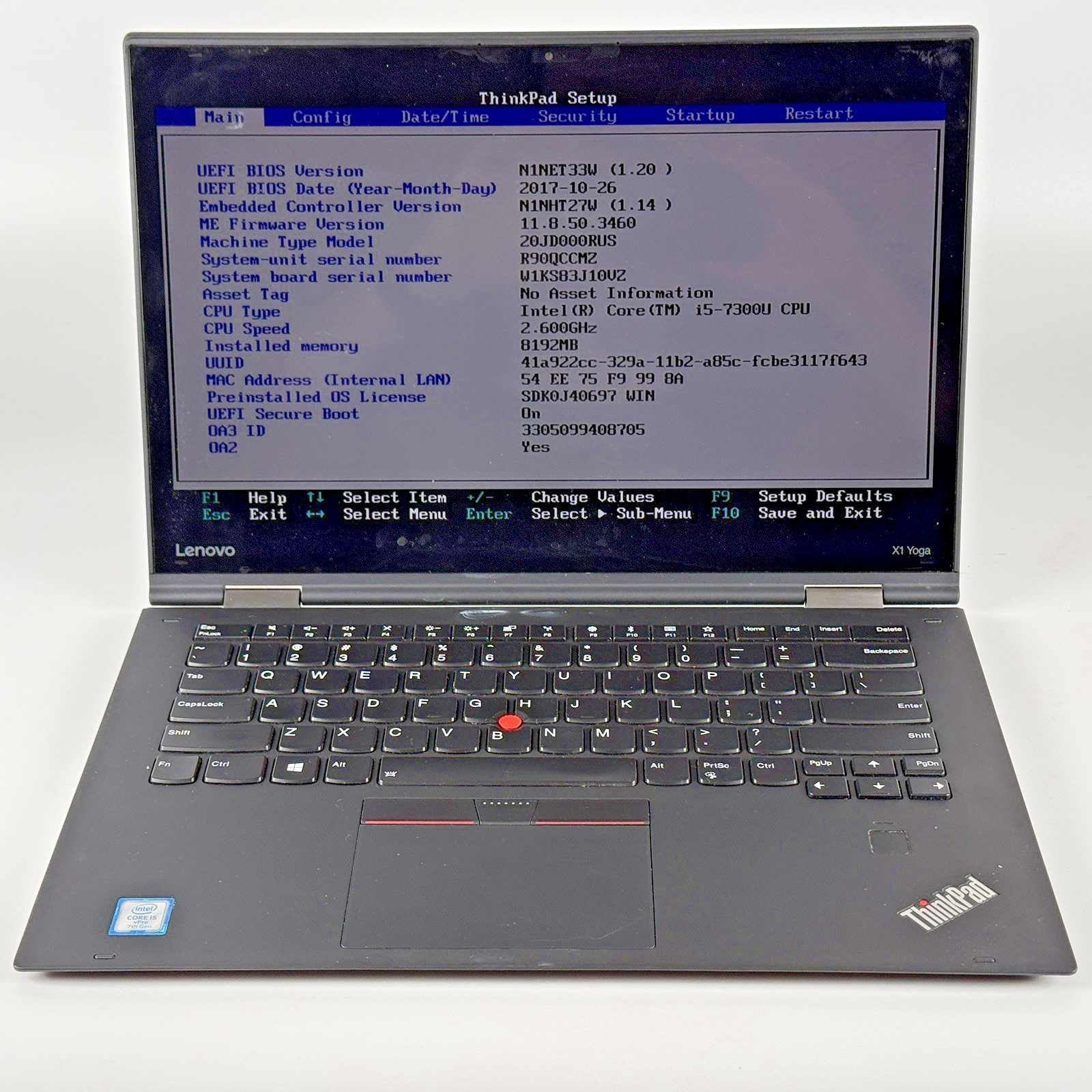 Lot of (3) Lenovo ThinkPad X1 Yoga Intel Core i5-7th Gen. No OS, No RAM