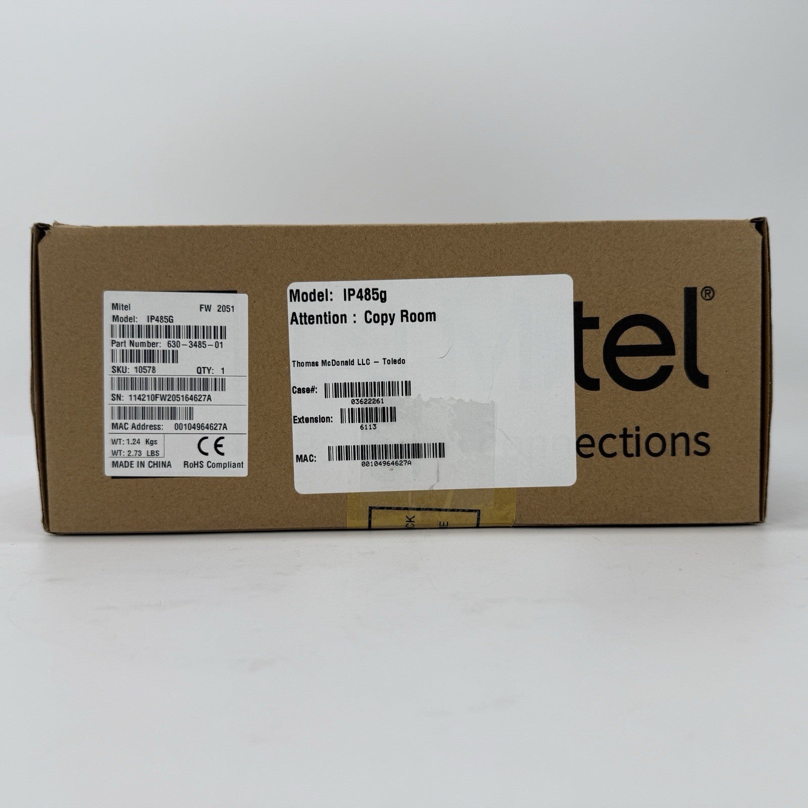 New ShoreTel 485G Black 8 Line VoIP Business Phones w/ Stands/Handsets IP485G