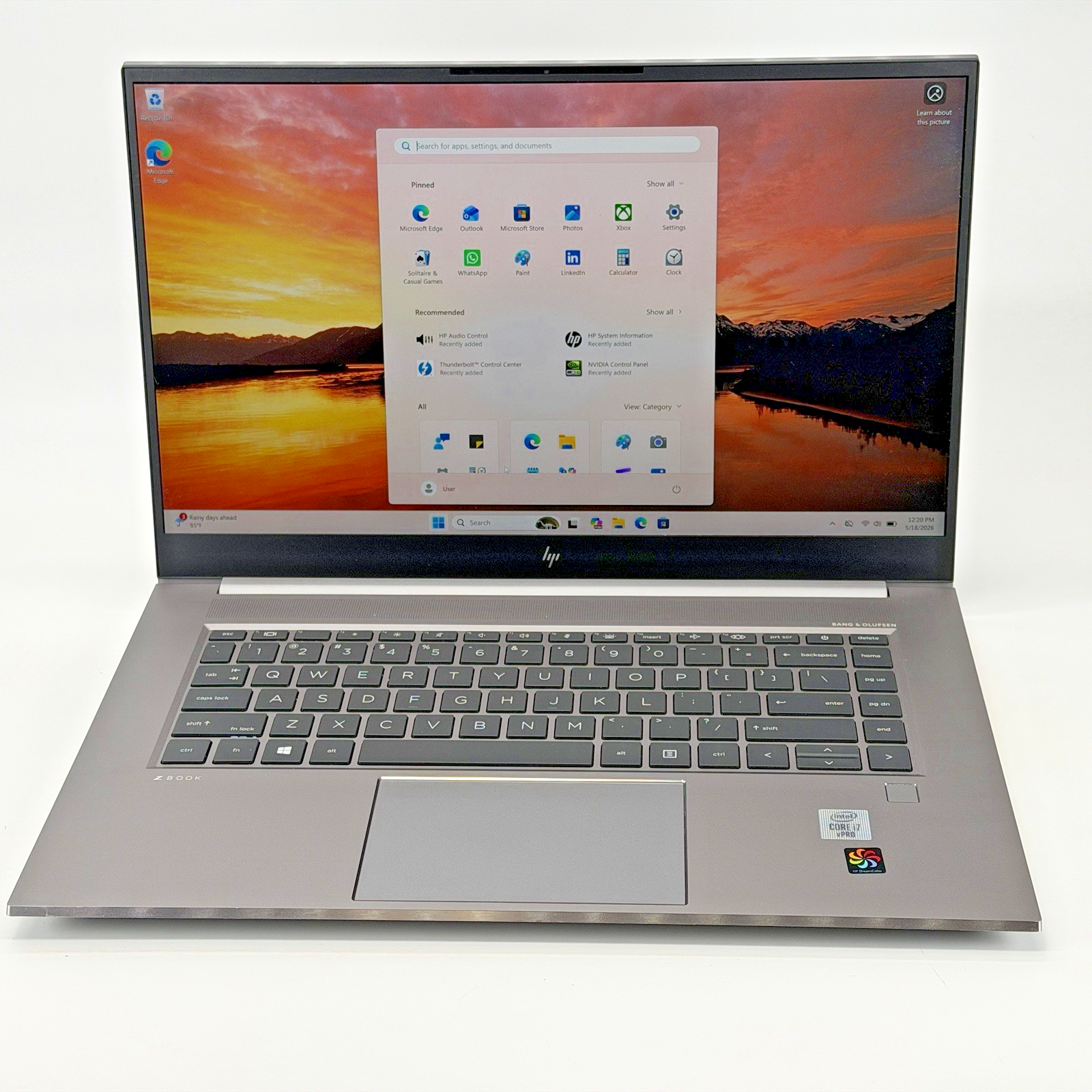 HP ZBook Create G7 i7-10850H @ 2.7GHz RTX 2070 Max-Q (8 GB) 256 GB NVMe 32GB RAM