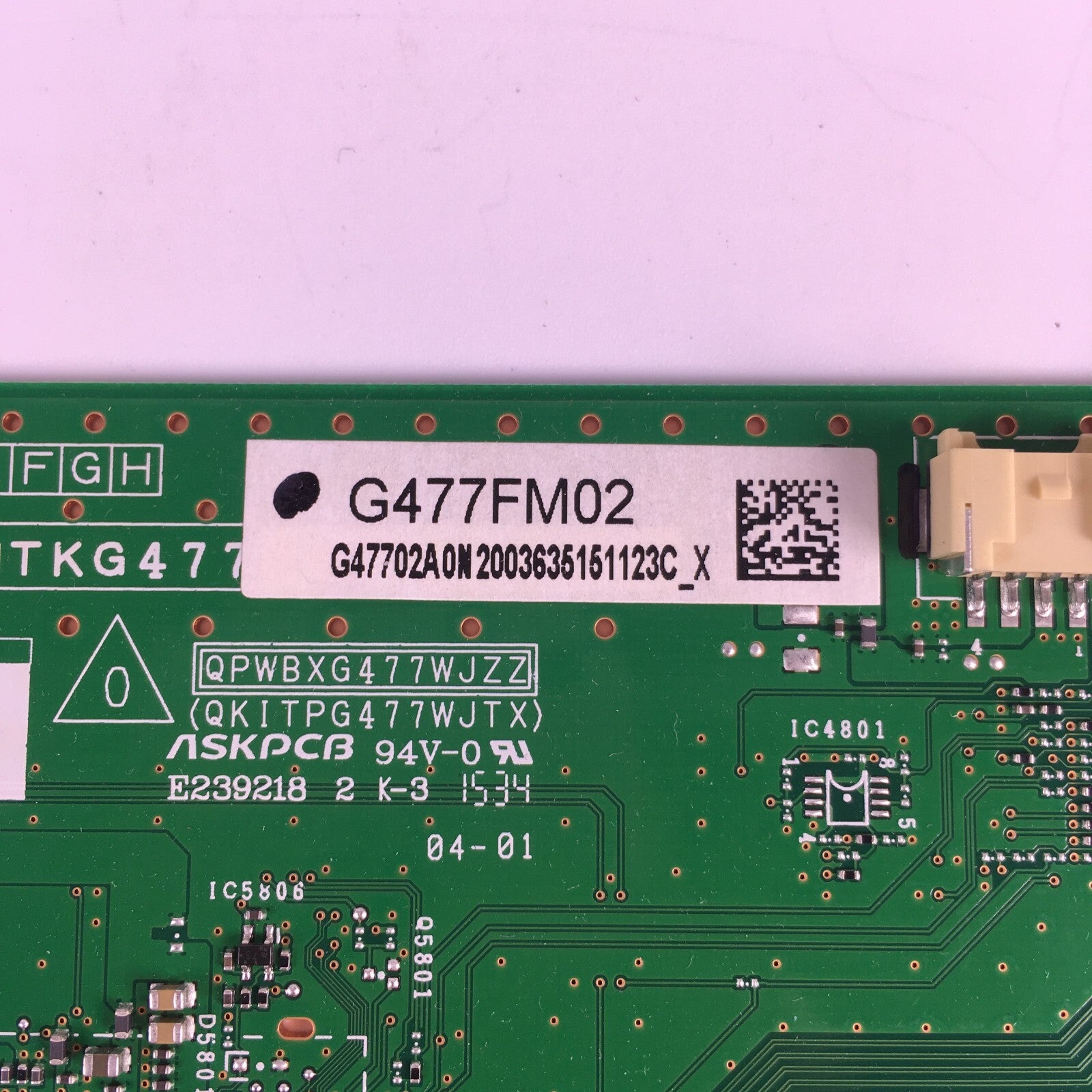 Sharp DUNTKG477 Sharp T-Con Board qpwbxg477wjzz