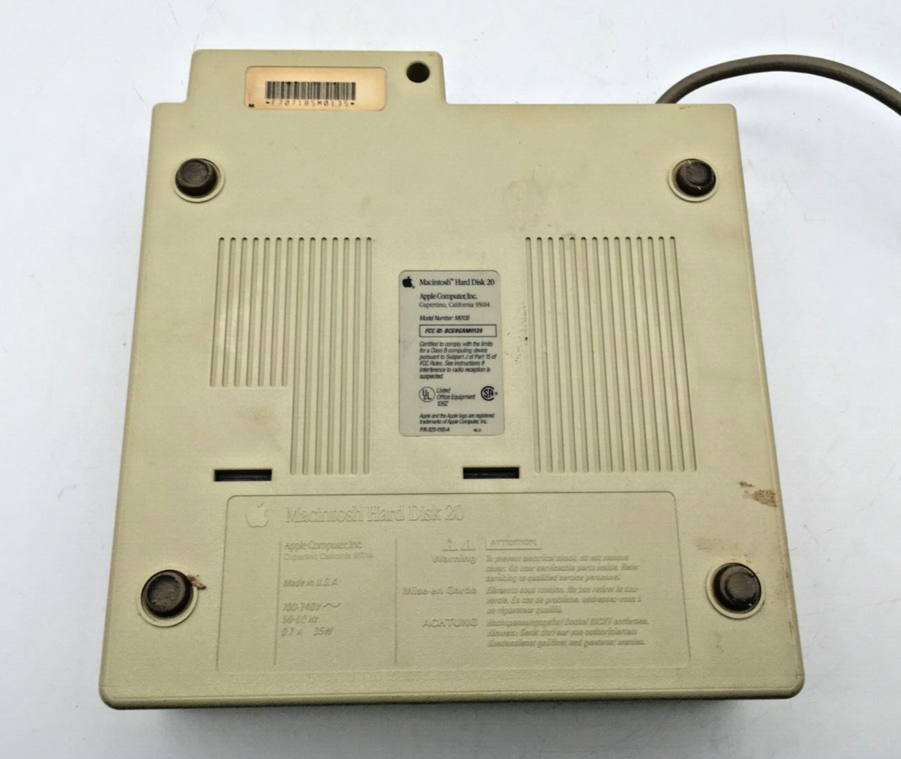 Apple Mac 512k - Hard Drive 20 M0135 - Mouse M0100