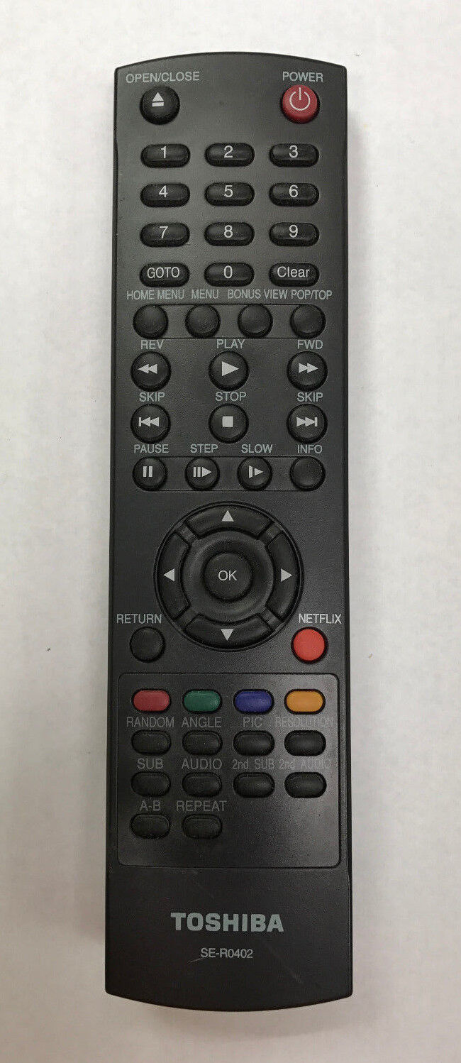 TOSHIBA Remote Control Blu-Ray DVD Player SER0402 SE-R0402