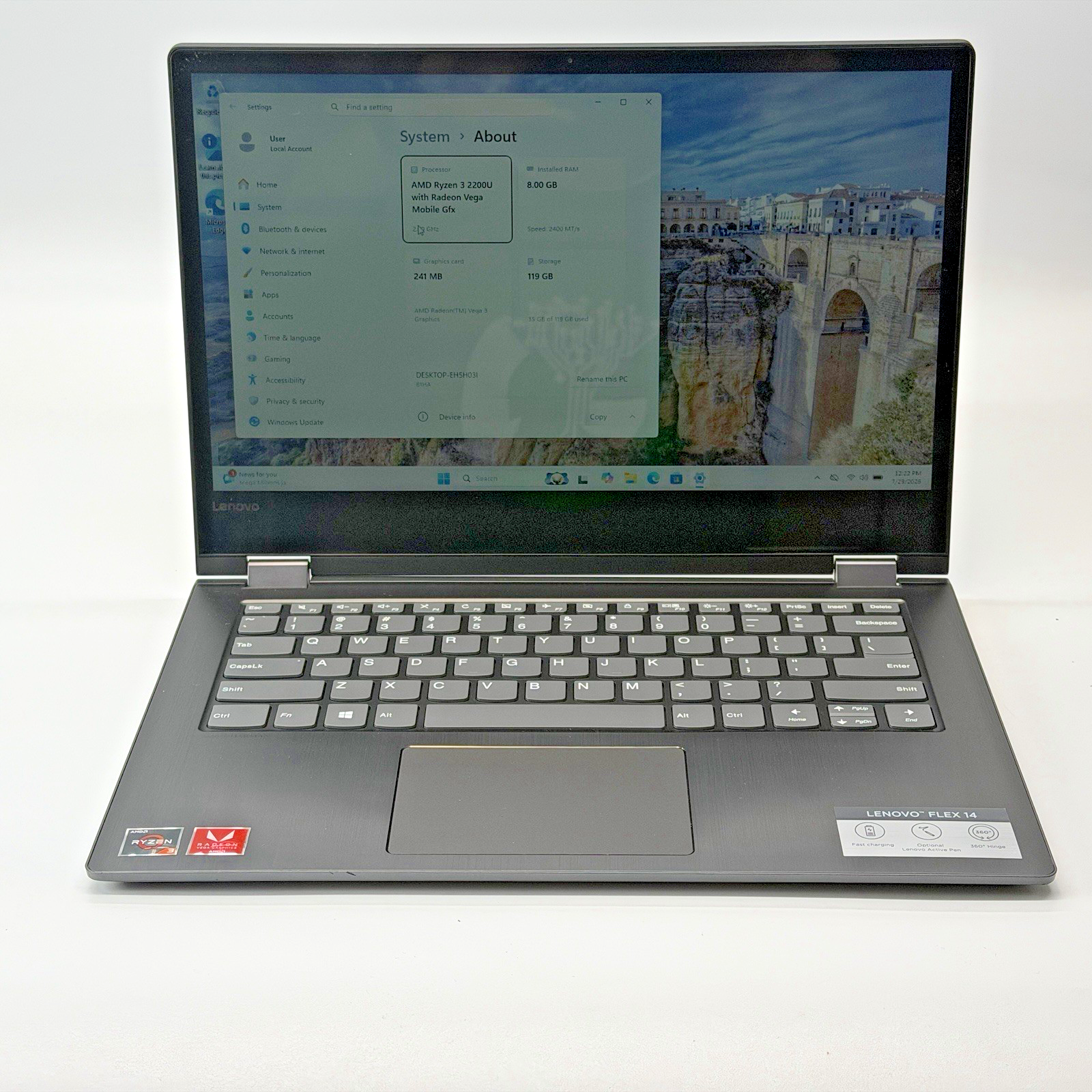 Lenovo IdeaPad Flex 6 14" Touch Ryzen 3 2.5GHz 8 GB RAM 128 GB NVMe Radeon