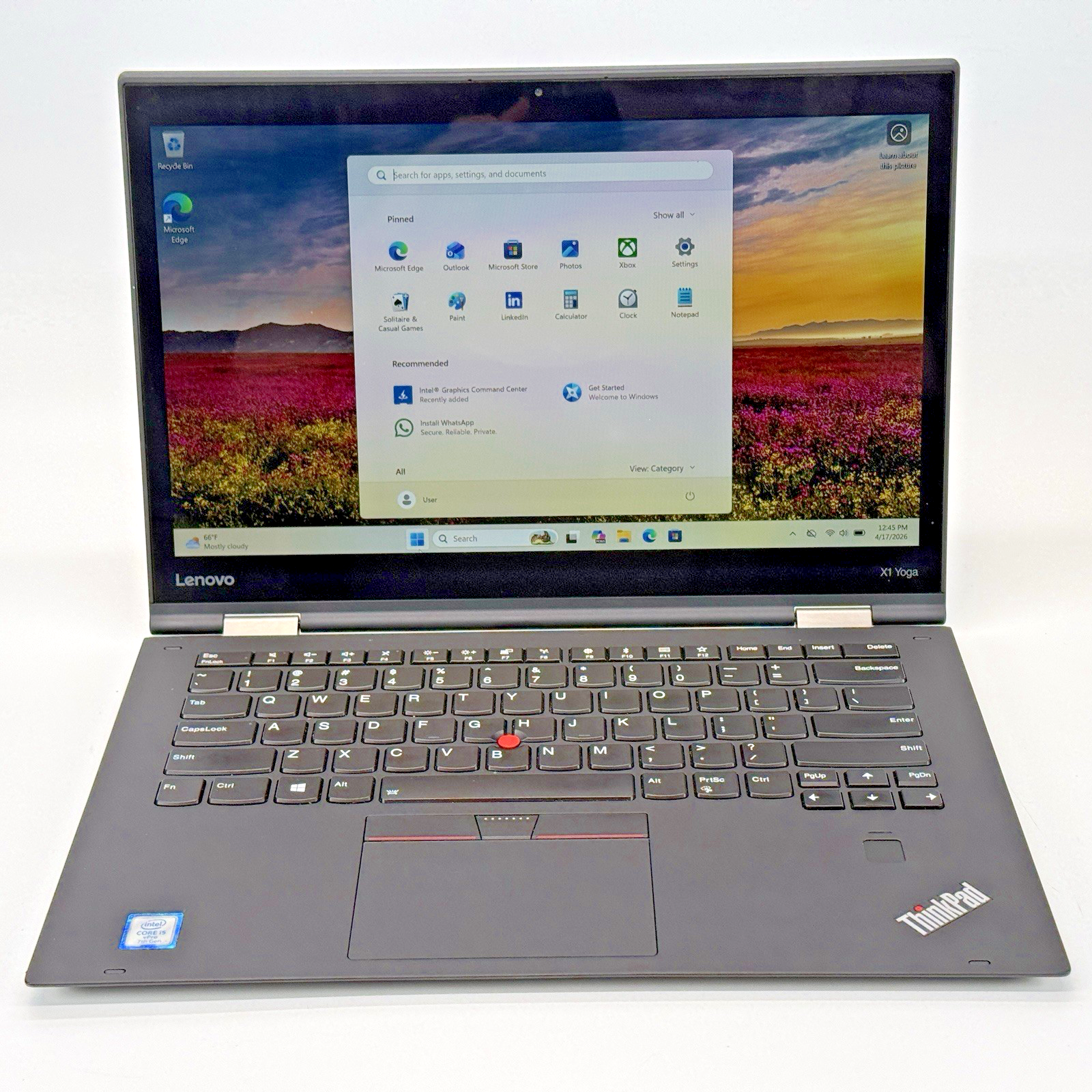 Lenovo ThinkPad x1 Yoga 2nd Intel i5-7300u 2.6 GHz 8 GB RAM 512 SSD (NVMe)