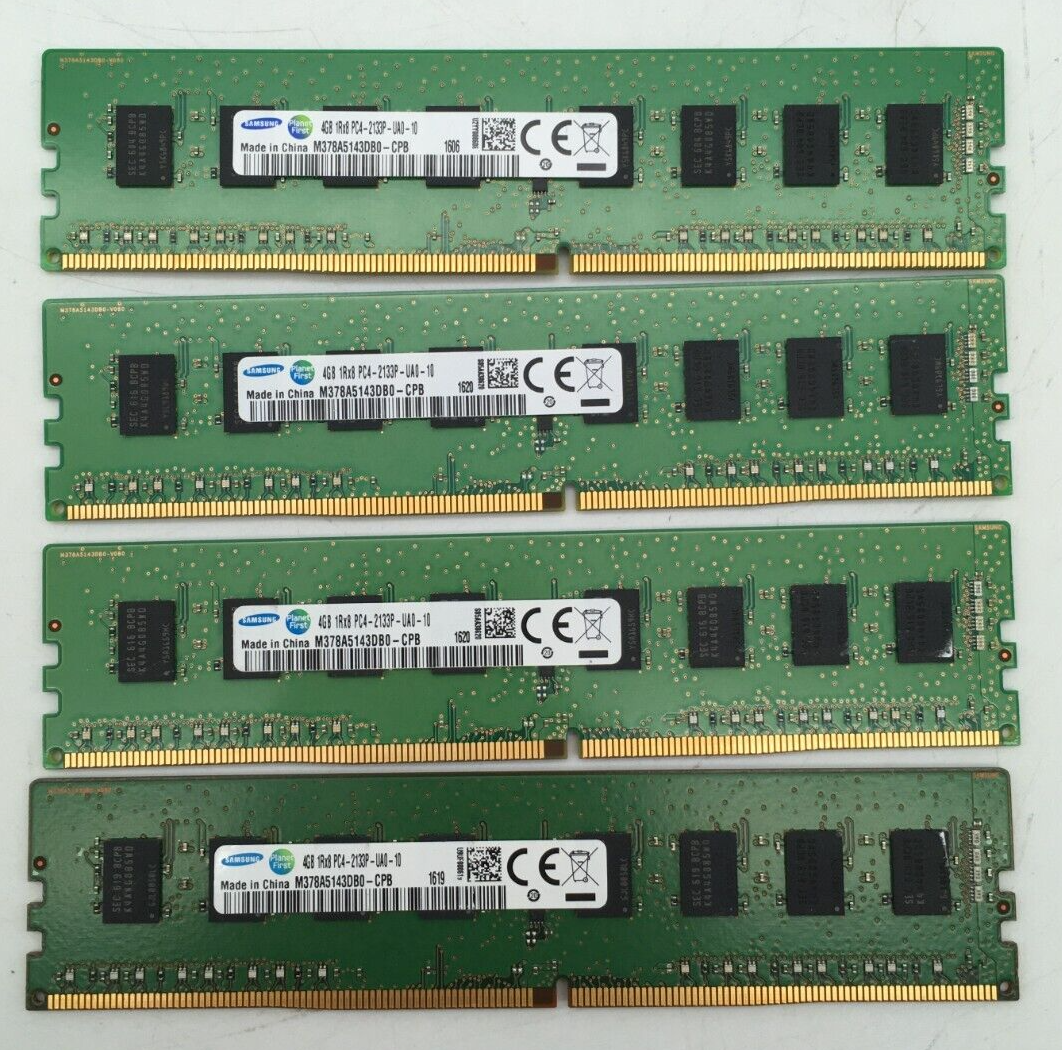 16GB (4x4GB) DDR4-2133MHz Samsung M378A5143DB0-CPB