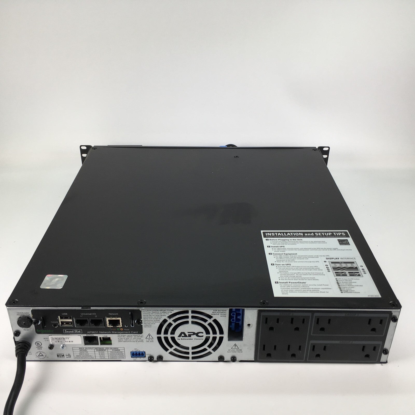 APC Smart-UPS SMX1500RM2U - Rack Mount - Batteries and AP9631 Network Card