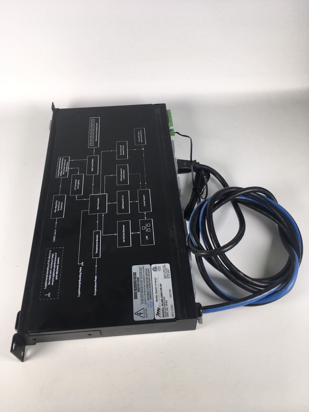 Middle Atlantic RLNK-SW815R-SP, 8 Outlet 15A PDU w/RackLink & Sequencing