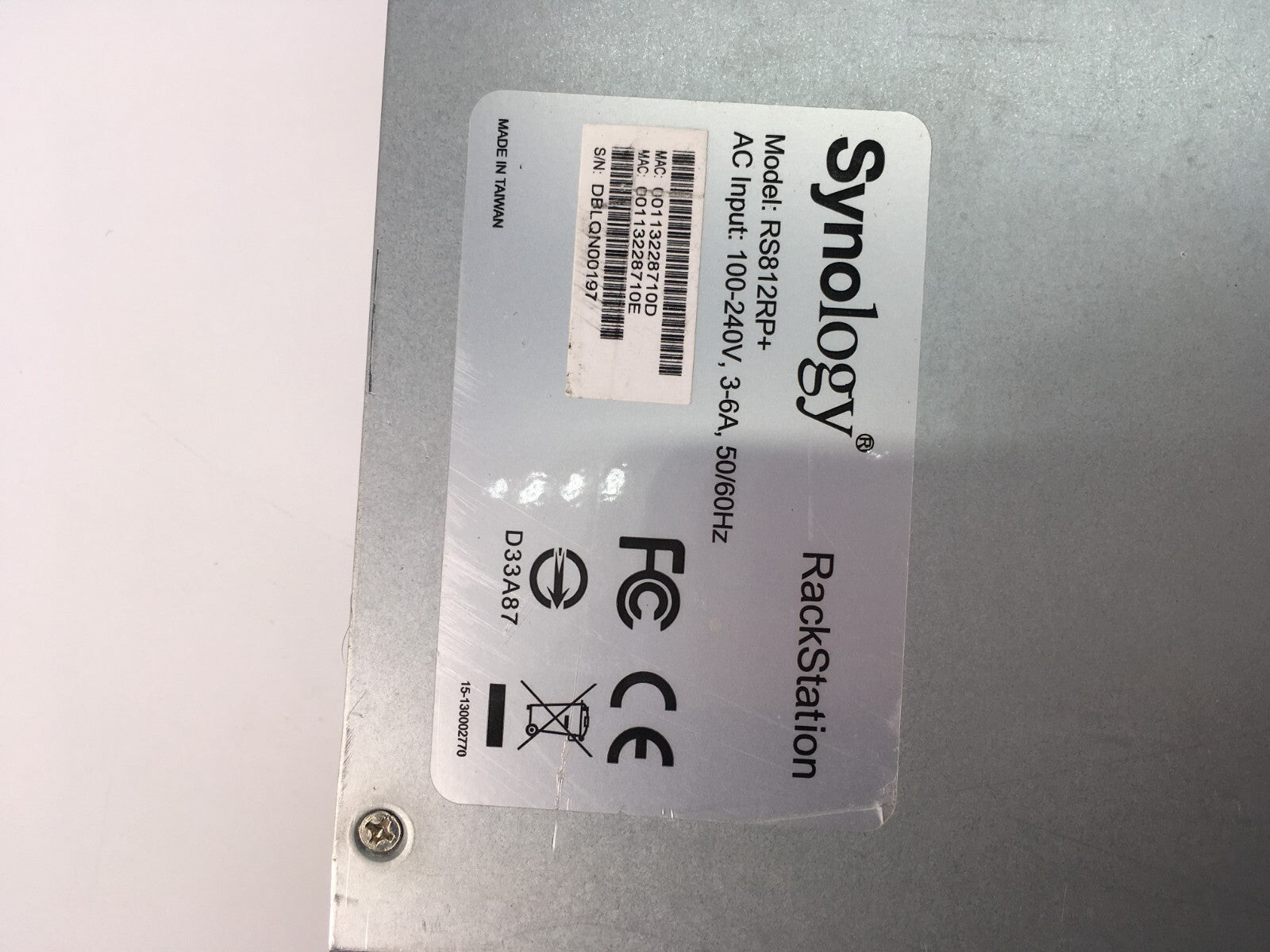 Synology RS812RP+ Network Attached Storage w/ 4 x 1.8TB HDD