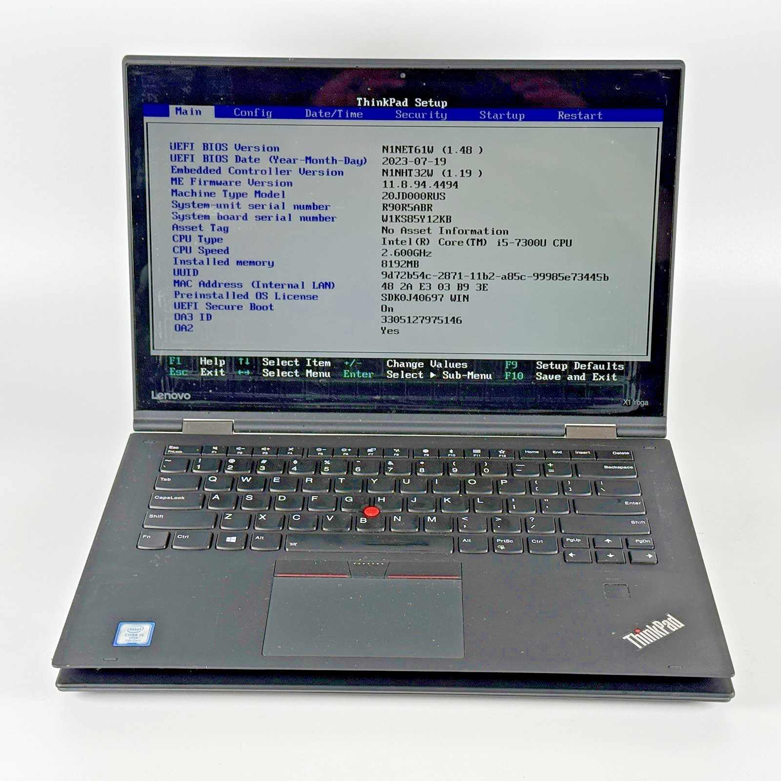 Lot of (3) Lenovo ThinkPad X1 Yoga Intel Core i5-7th Gen. No OS, No RAM