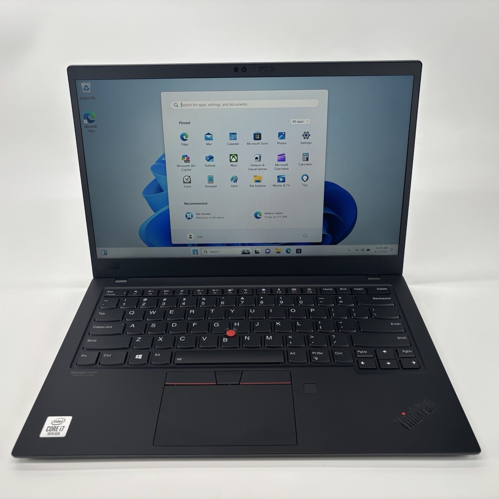Laptop Lenovo ThinkPad X1 Carbon 7 th Gen Inyel 17-10th Gen 16 GB RAM 256 GB SSD