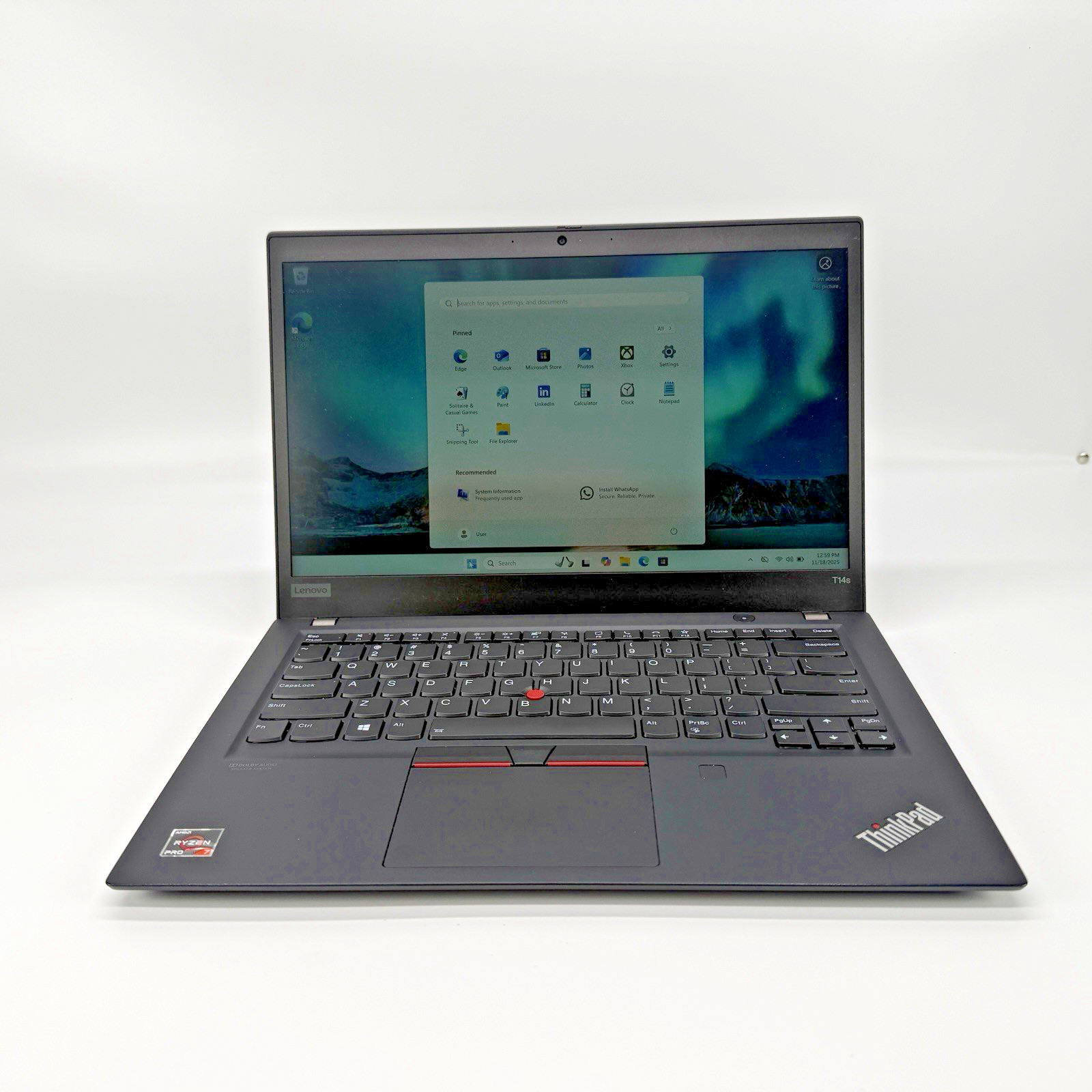 Lenovo ThinkPad T14s Gen 1 AMD Ryzen 7 Pro Gen 1 8 GB RAM 256 GB SSD (NVMe)