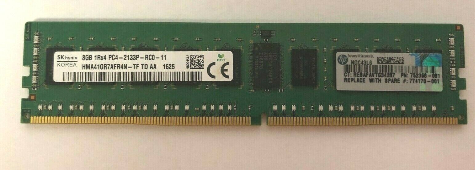 HMA41GR7AFR4N-TF - SK Hynix 1x 8GB DDR4-2133 RDIMM PC4-17000P-R Single Rank x4 M