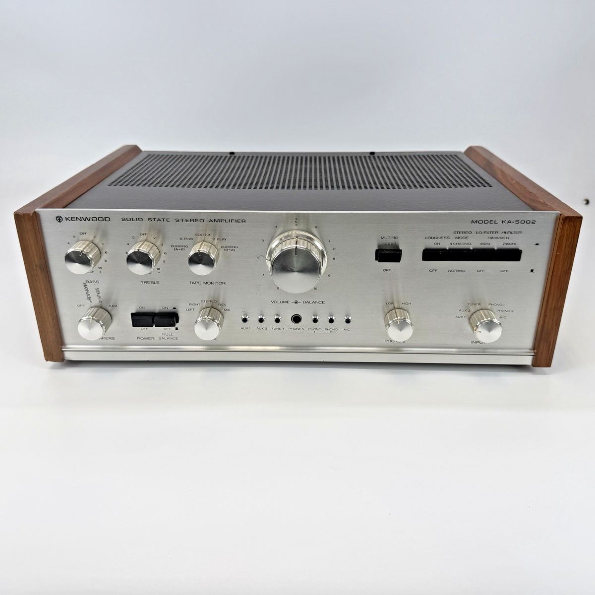 Vintage Kenwood KA-5002 Integrated Stereo Amplifier Silver Face Tested Working