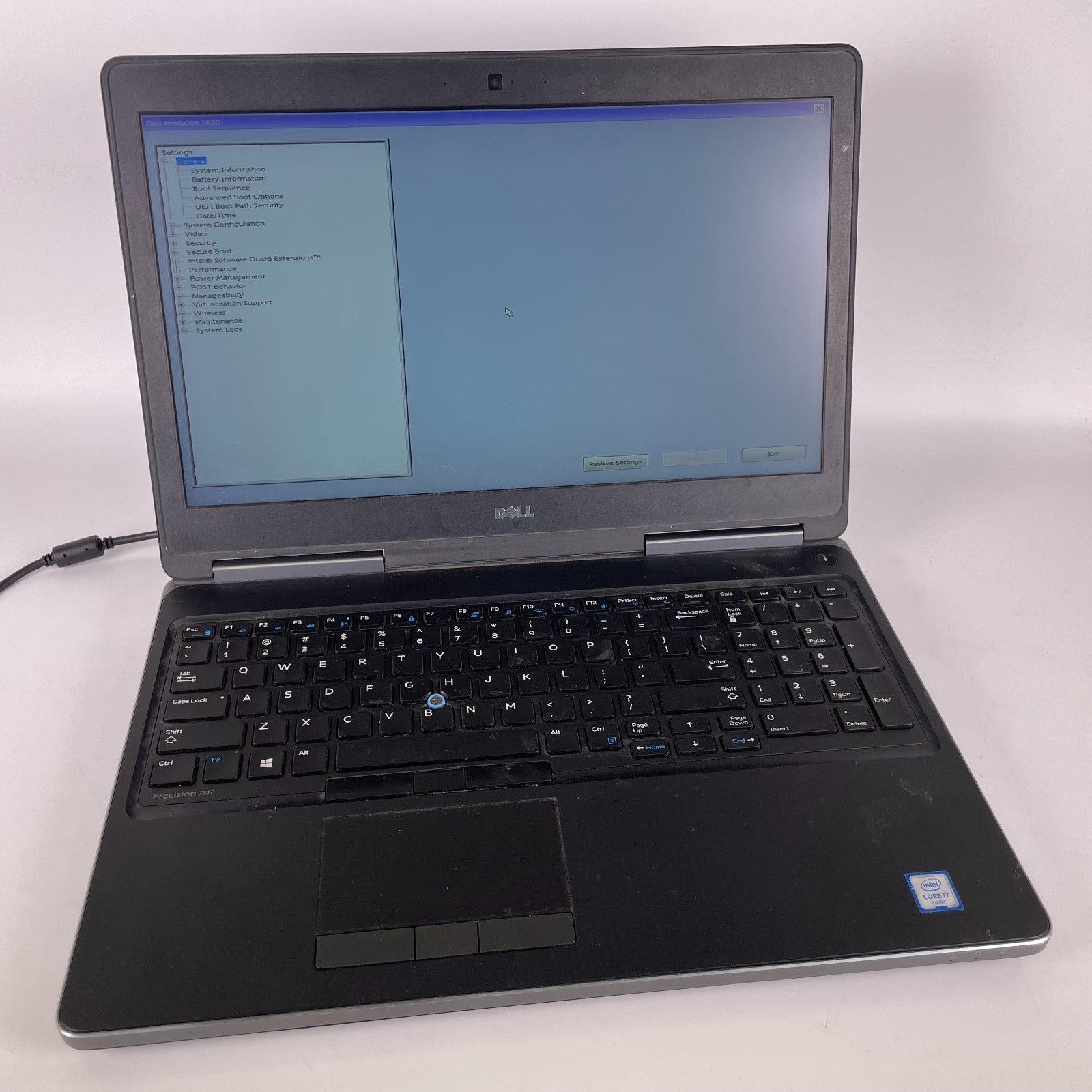 Dell Precision 7520 Intel i7-6820HQ 2.7GHz 4Gb Ram AMD Radeon Pro WX 4130