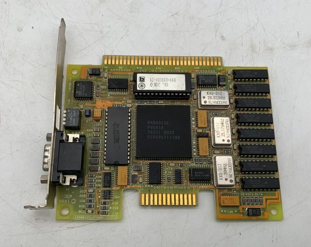 Western Digital Paradise VGA Plus F001 X12 61-603011-03 62-003060-064