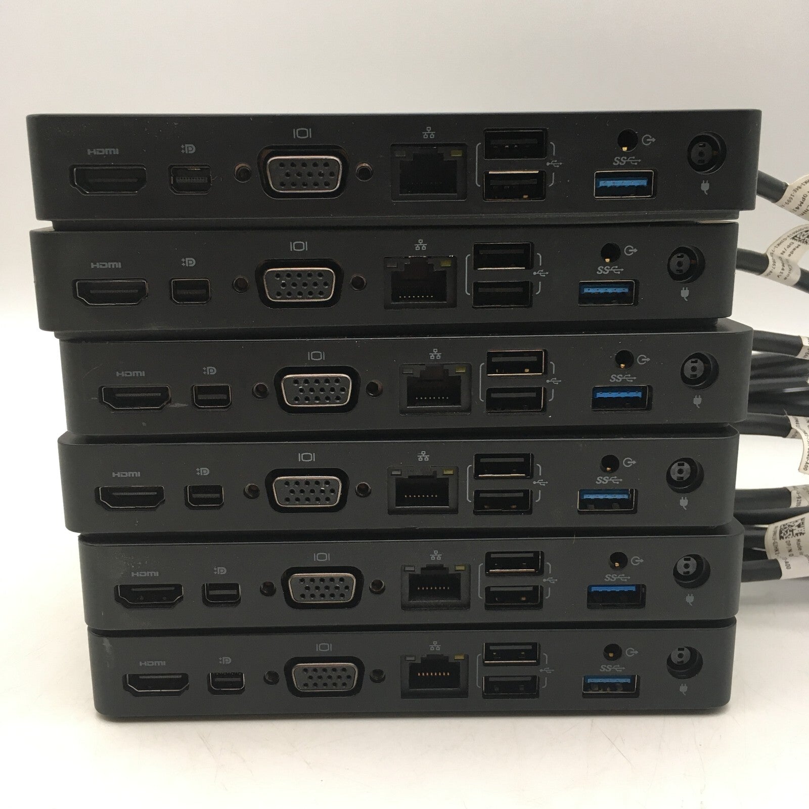Lot of 6 Dell K17A WD15 USB-C USB 3.0 Laptop Docking Station No AC TESTED