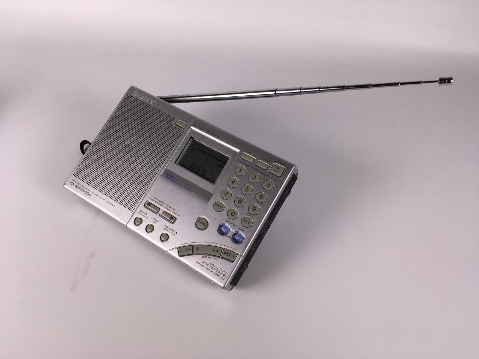 SONY ICF-SW7600GR World Band Receiver Radio Silver AM/FM Stereo shortwave