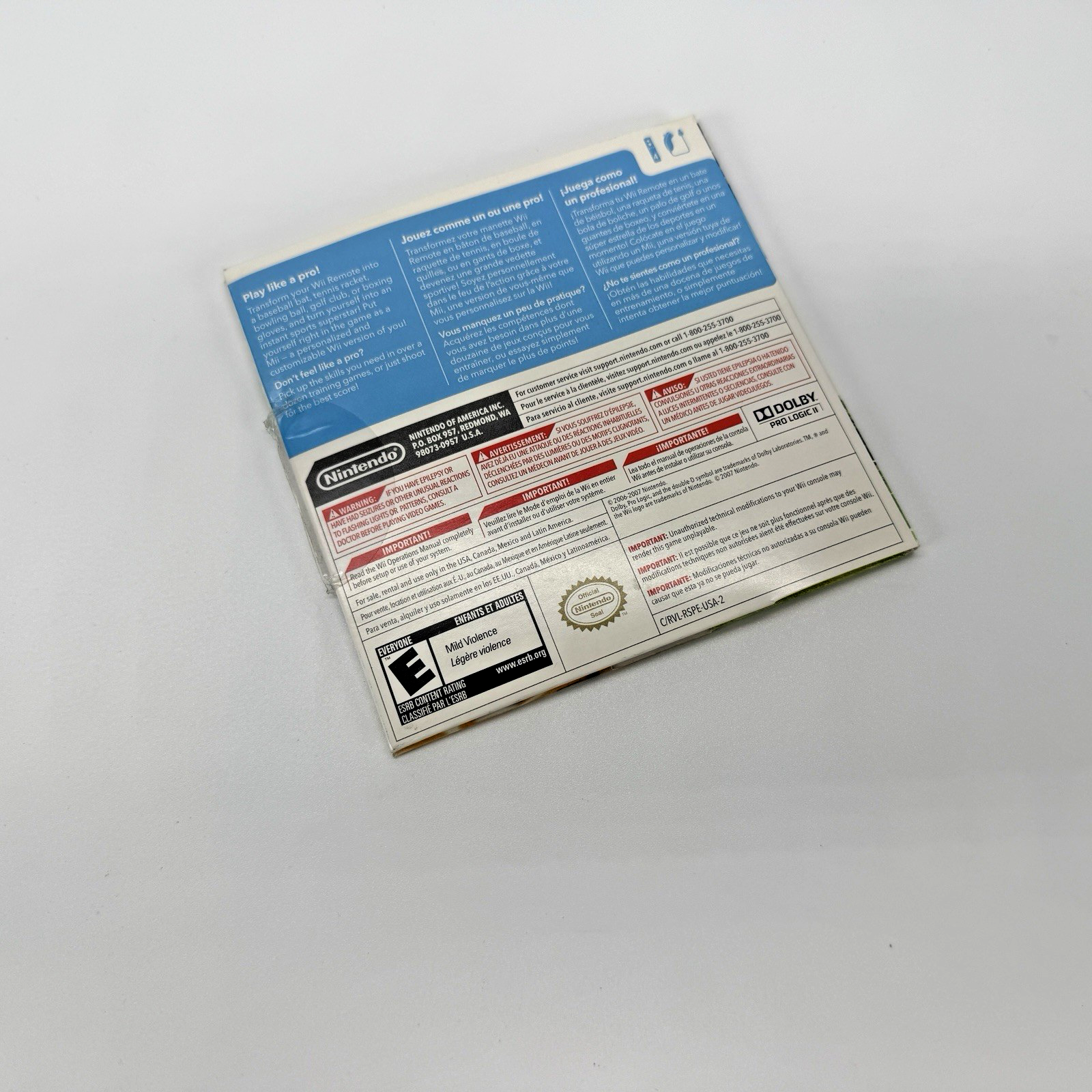 Wii Sports Disc in Case! Nintendo Wii