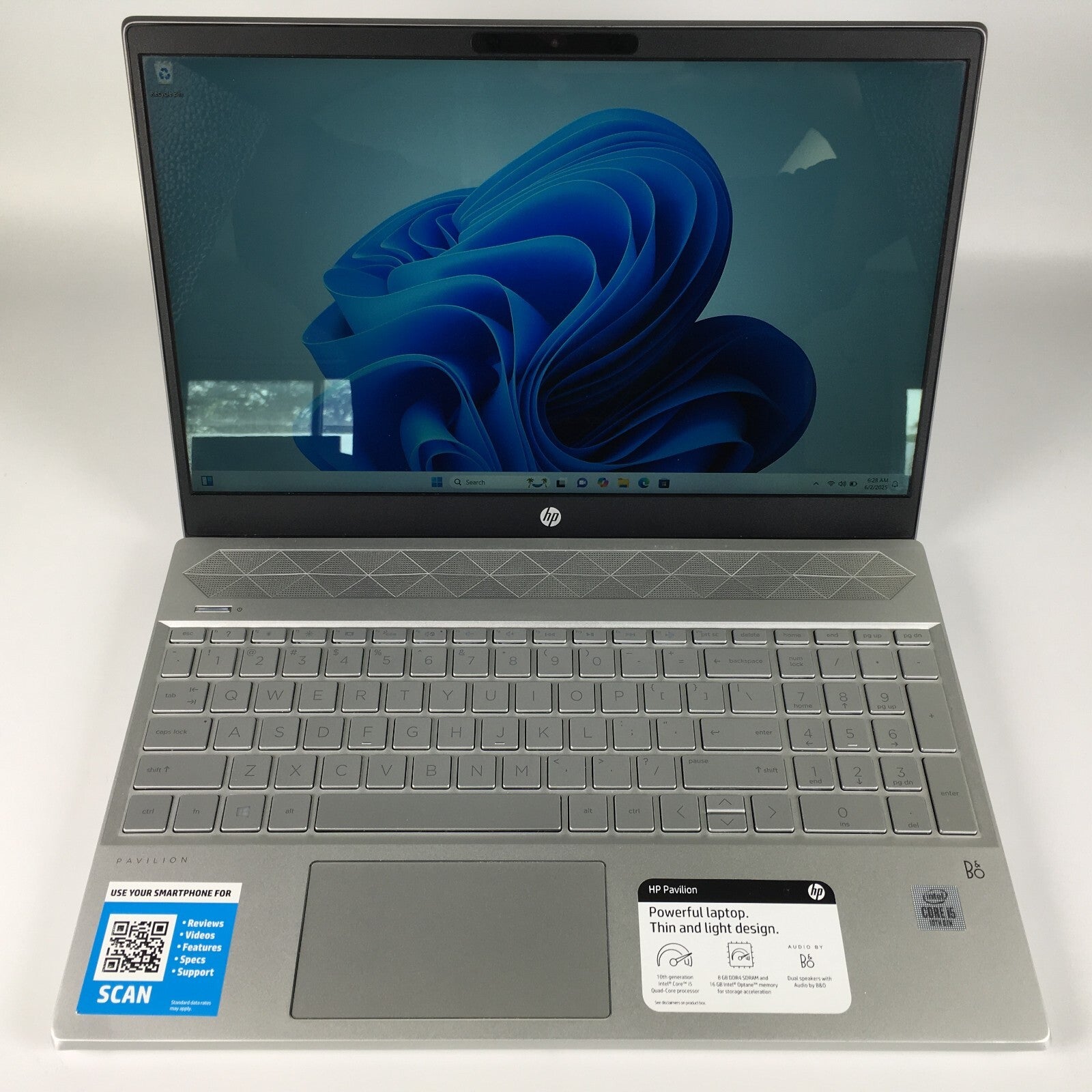 HP Pavilion 15-cs3065st Intel i5 1035G1-1GHz 16GB Ram 256GB SSD Windows 11