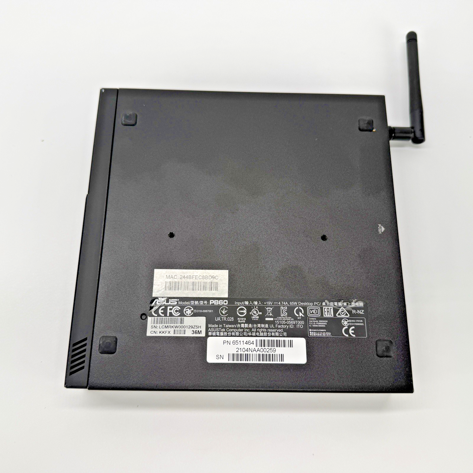 ASUS PB60 Intel i5-9500t 2.20 GHz 8 GB RAM 250 GB SSD Windows 11