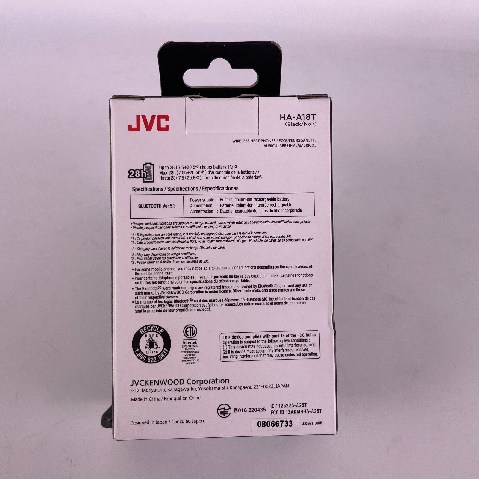 JVC HA-A18T Marshmallow True Wireless Headphones Black NEW!
