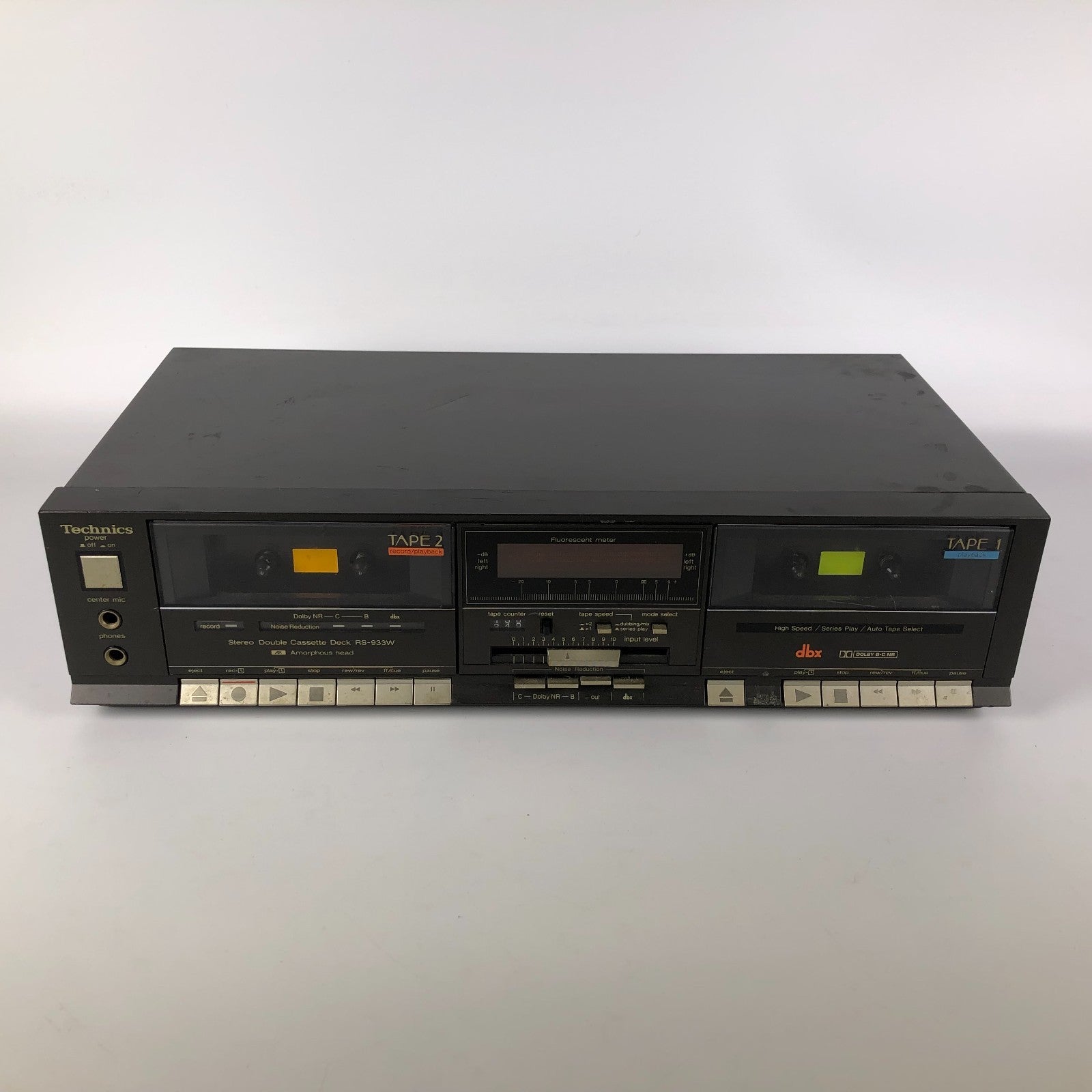 Technics RS-933W Stereo Double Cassette Deck – no remote
