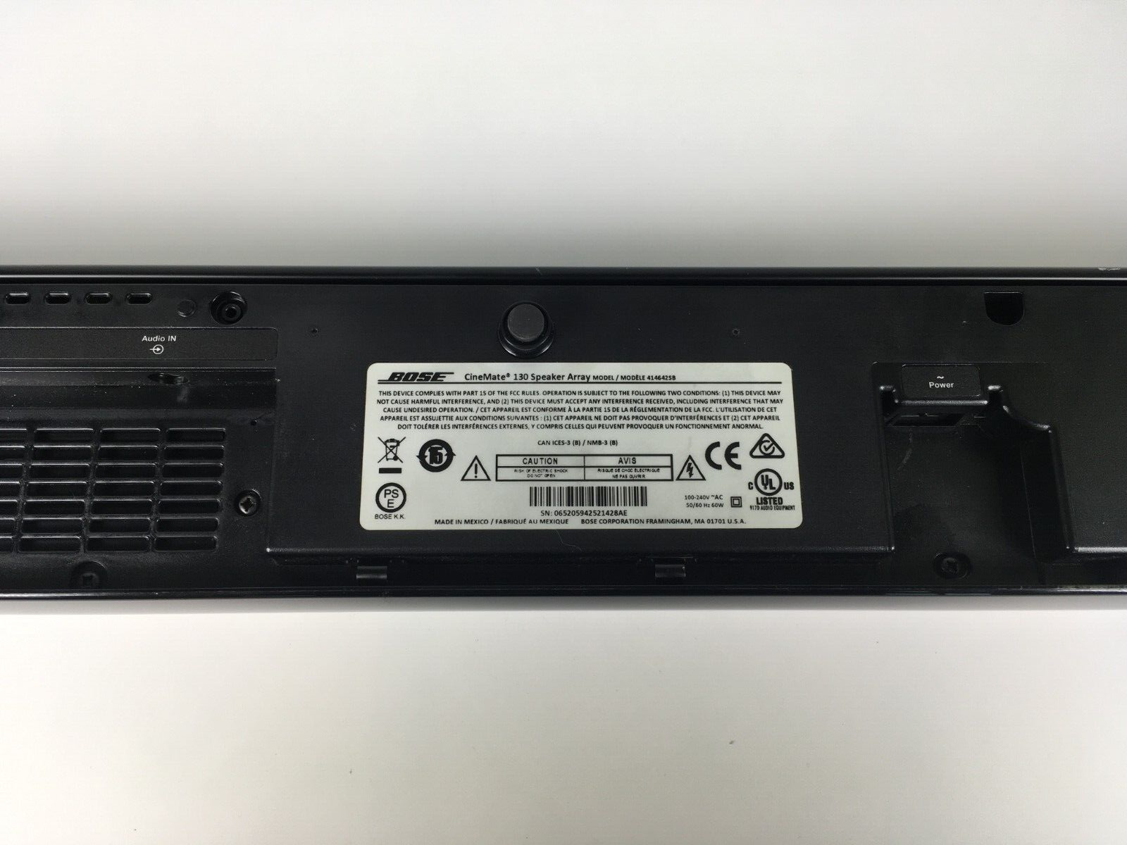 Bose 414642sb Sound Bar 130 Soundbar aray