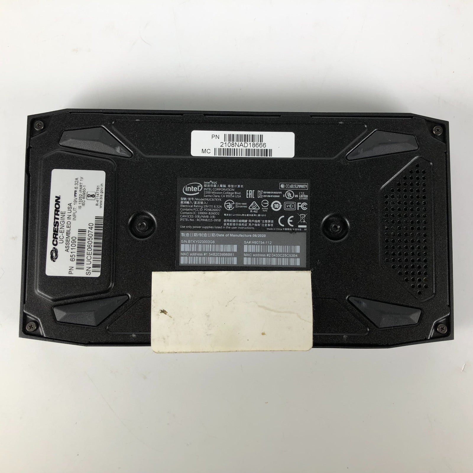 Crestron UC-ENGINE Intel NUC6i7KYK 6511090 Intel i7-6770HQ 8GB DDR4 NO SSD