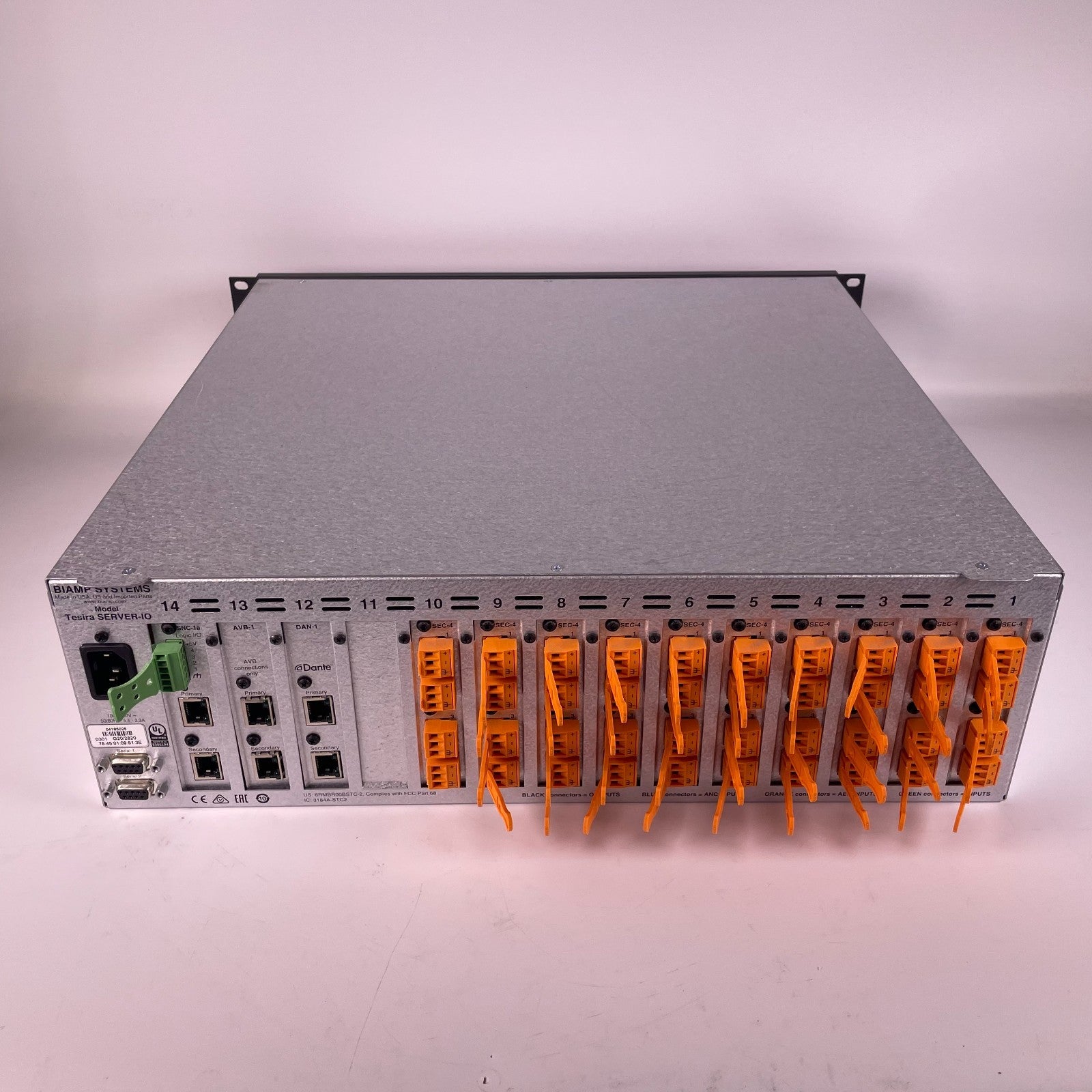 Biamp Tesira SERVER-IO Server 10x SEC-4, 1x DAN-1, 1x AVB-1, 1x SNC-1a