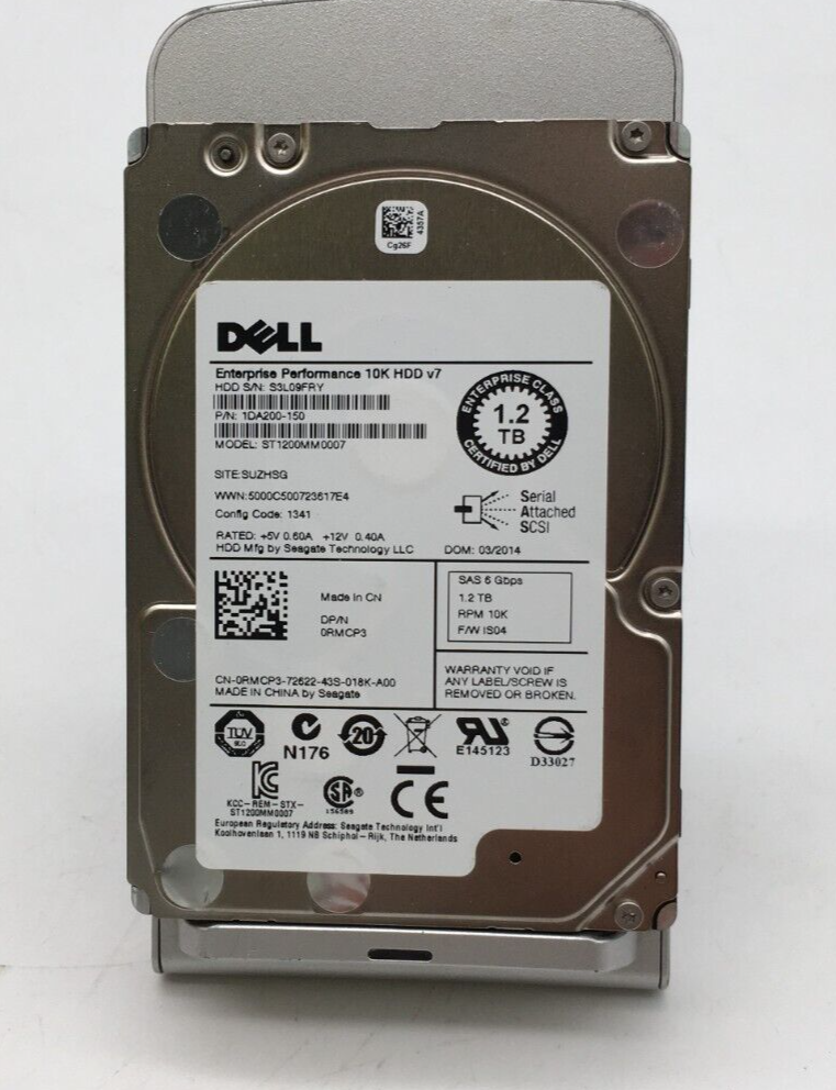 Dell Enterprise 1.2TB 2.5" SAS 10K Drive st1200mm0007