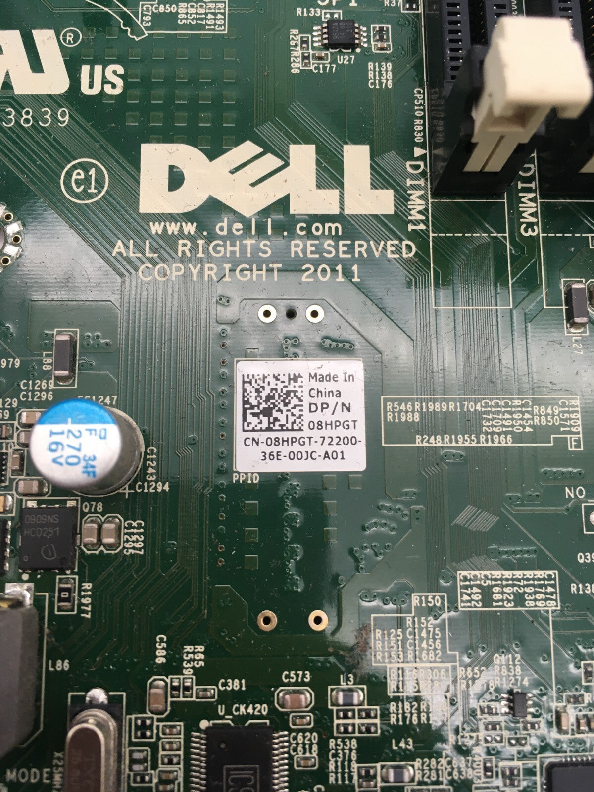Dell Precision T3600 Motherboard P/N: 08HPGT Tested