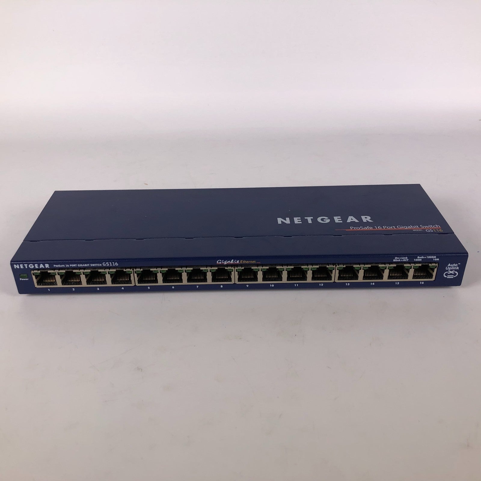 NetGear ProSafe 16 Port Gigabit Ethernet Switch - GS116 v2 (NO POWER ADAPTER)