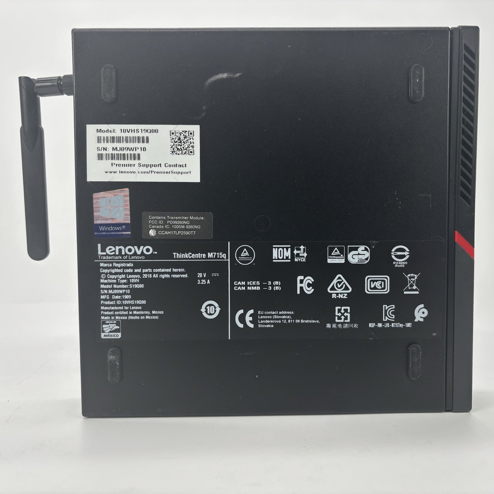 Lenovo ThinCenter M715g AMD Ryzen 5 Pro 2400 GE 3.20 GHz 8 GB RAM 256 GB SSD Win