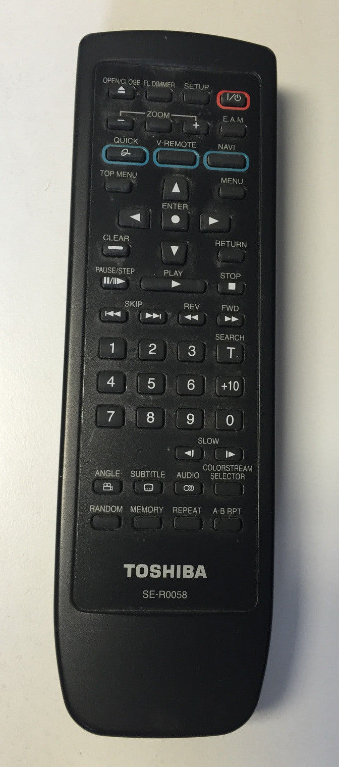 Toshiba SE-R0058 Remote Control