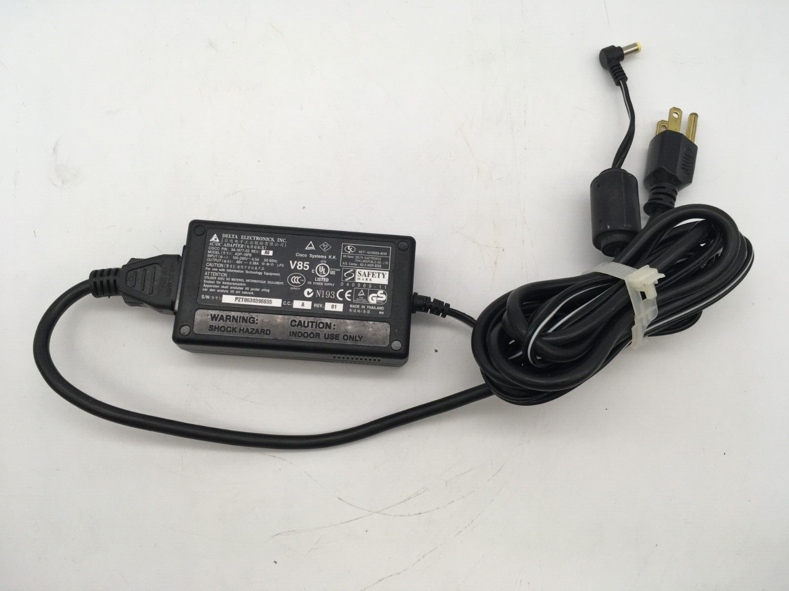 DELTA AC/DC LAPTOP CHARGER--MODEL;ADP-18PB--48V--0.38A