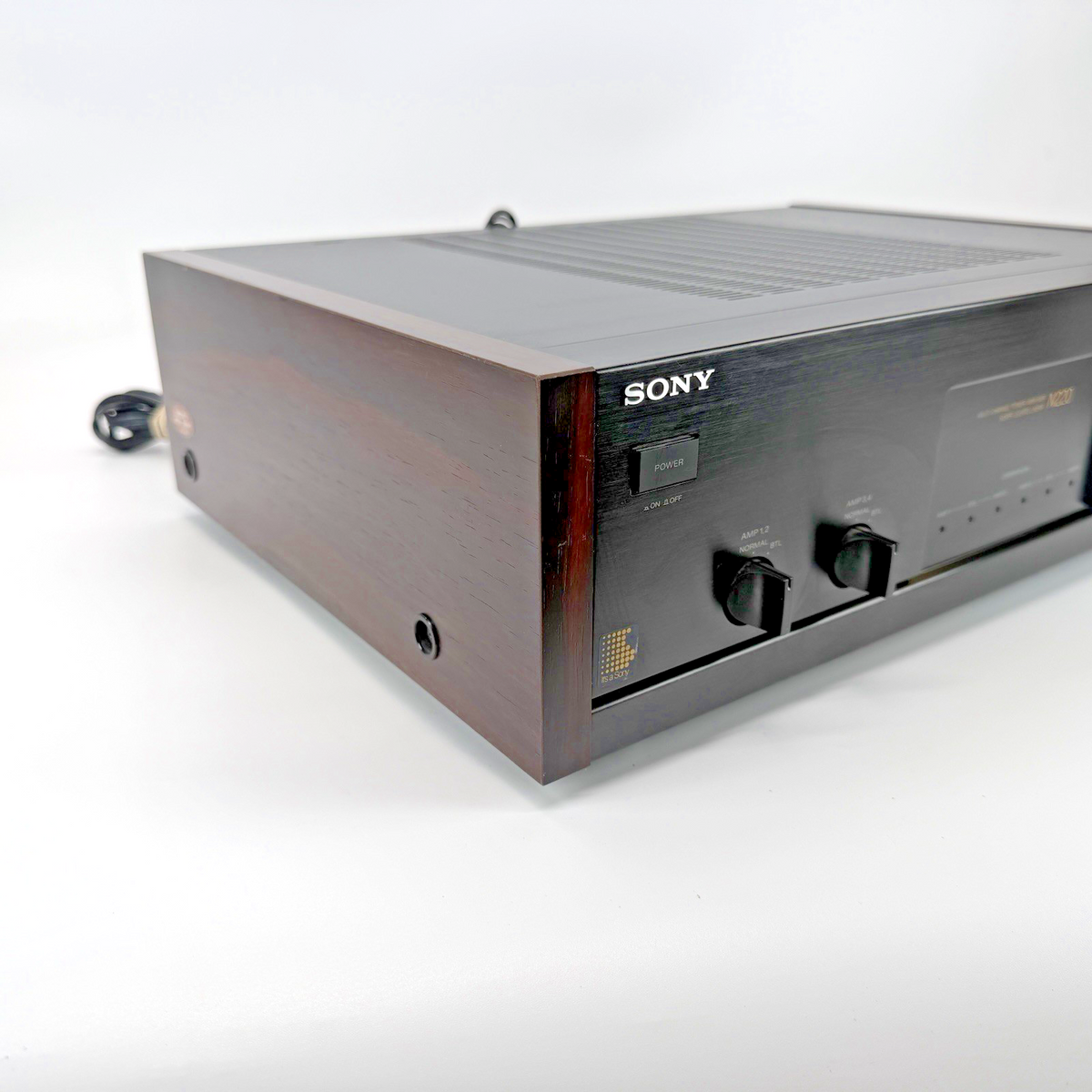 Sony TA-N220 Multi Channel Power Amplifier Wood Side Panels Works as intended