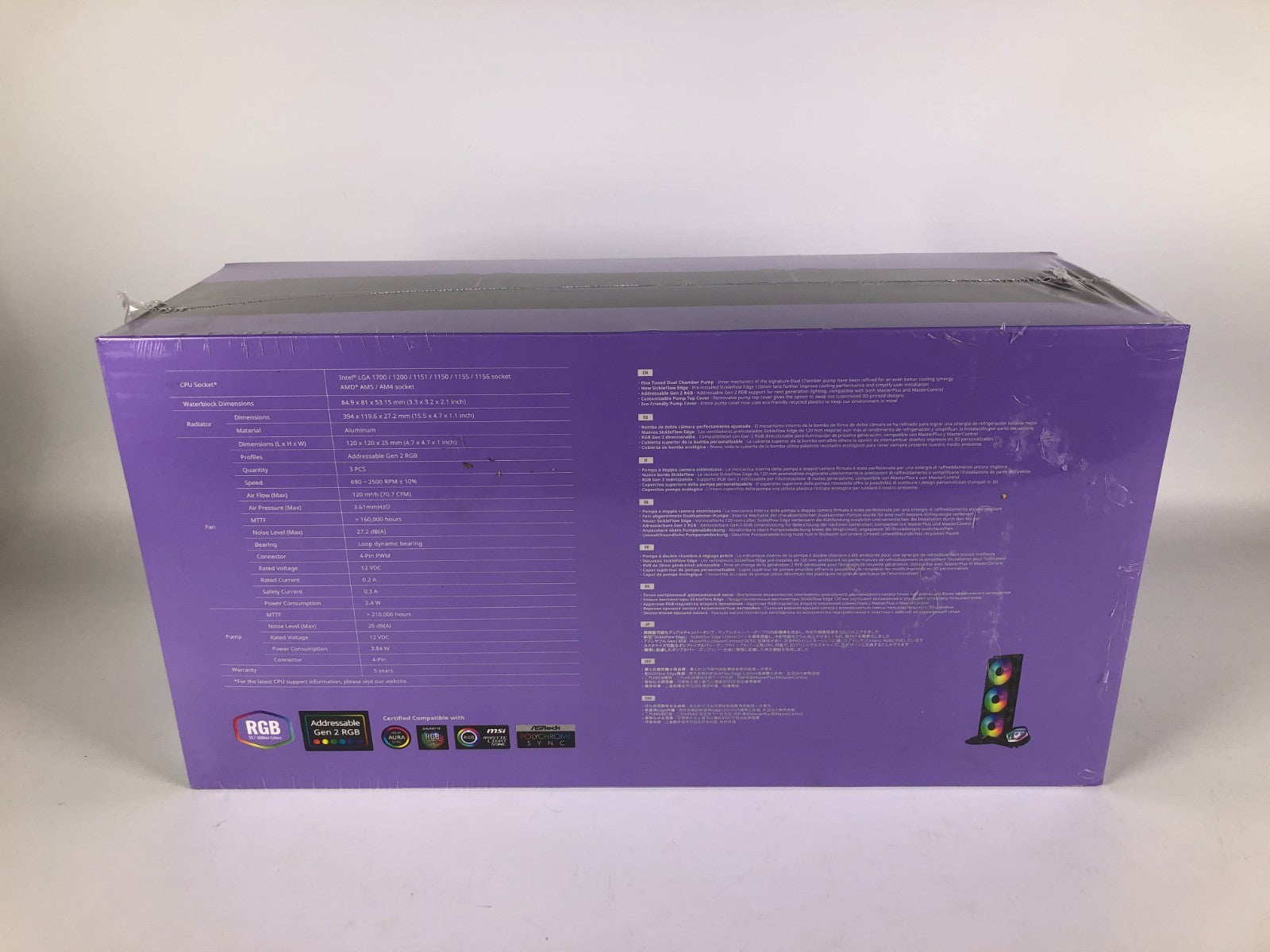 Cooler Master MLX-D36M-A25PZ-R1 MasterLiquid 360 RGB AIO Liquid Cooler New