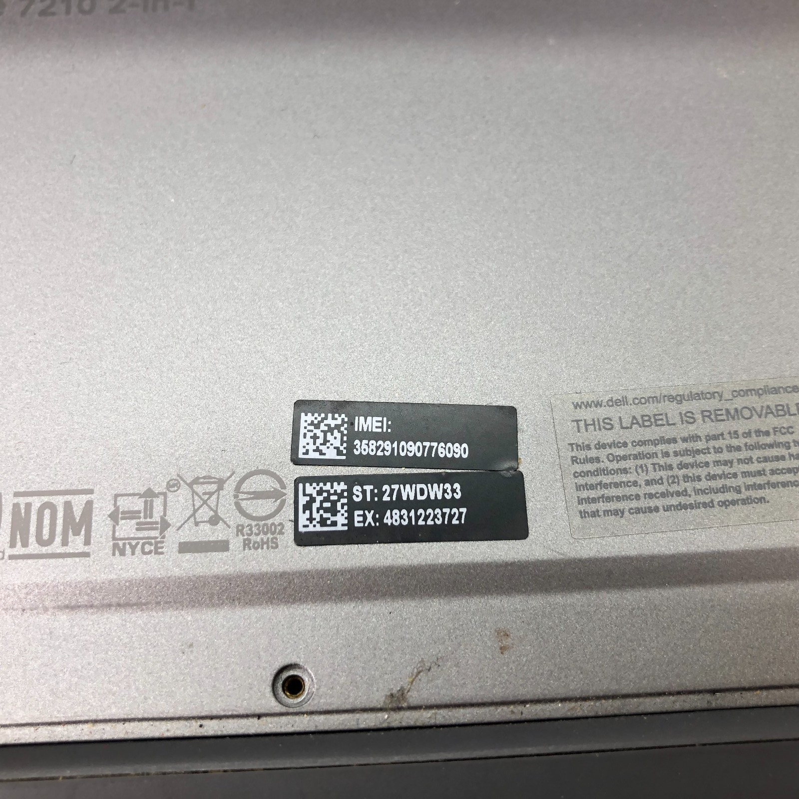 LOT OF 5 DELL LATITUDE 7210 2-IN-1, Intel Core i5 - 10th Gen NO SSD - no charger