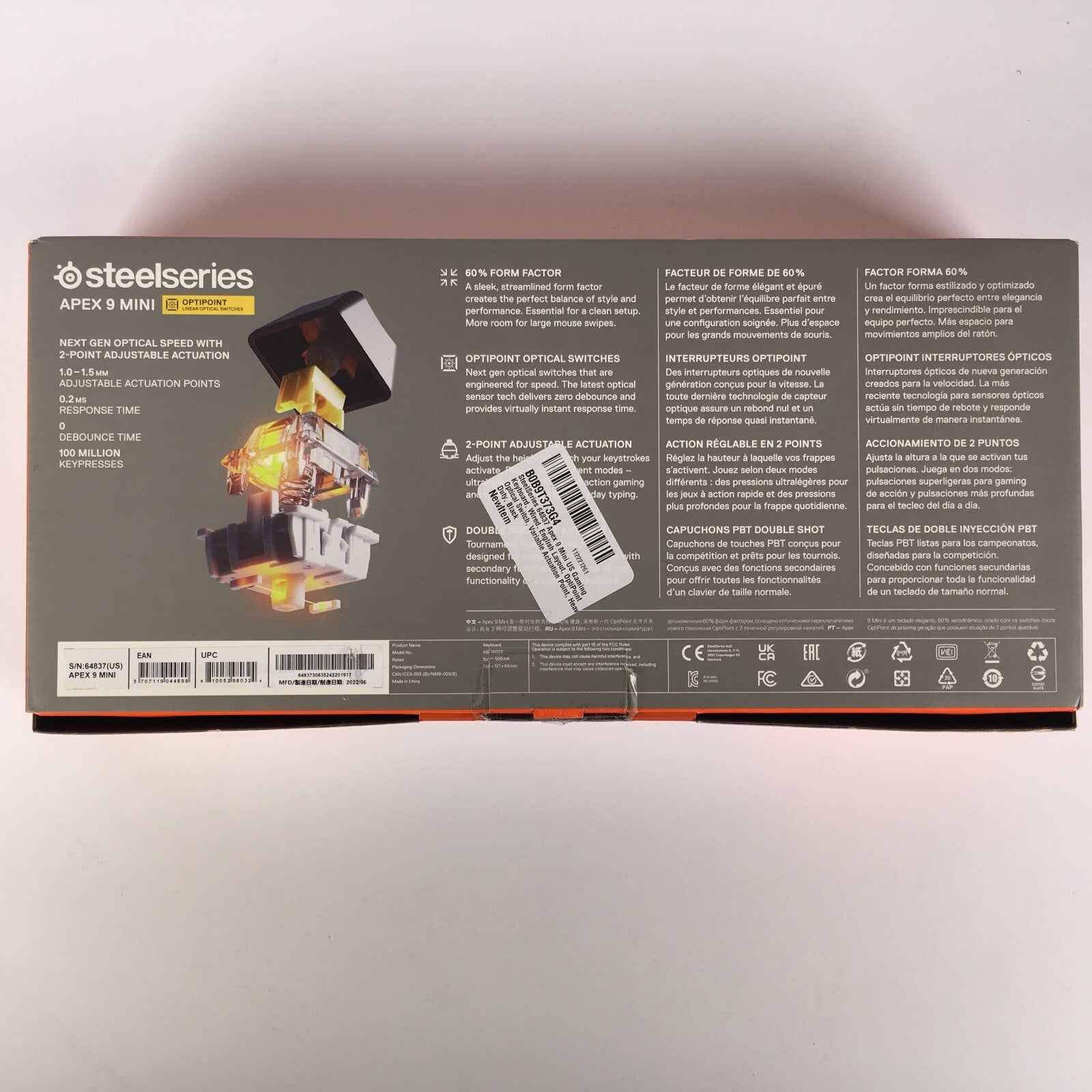 SteelSeries New Apex 9 Mini – HotSwap Optical Mini Keyboard