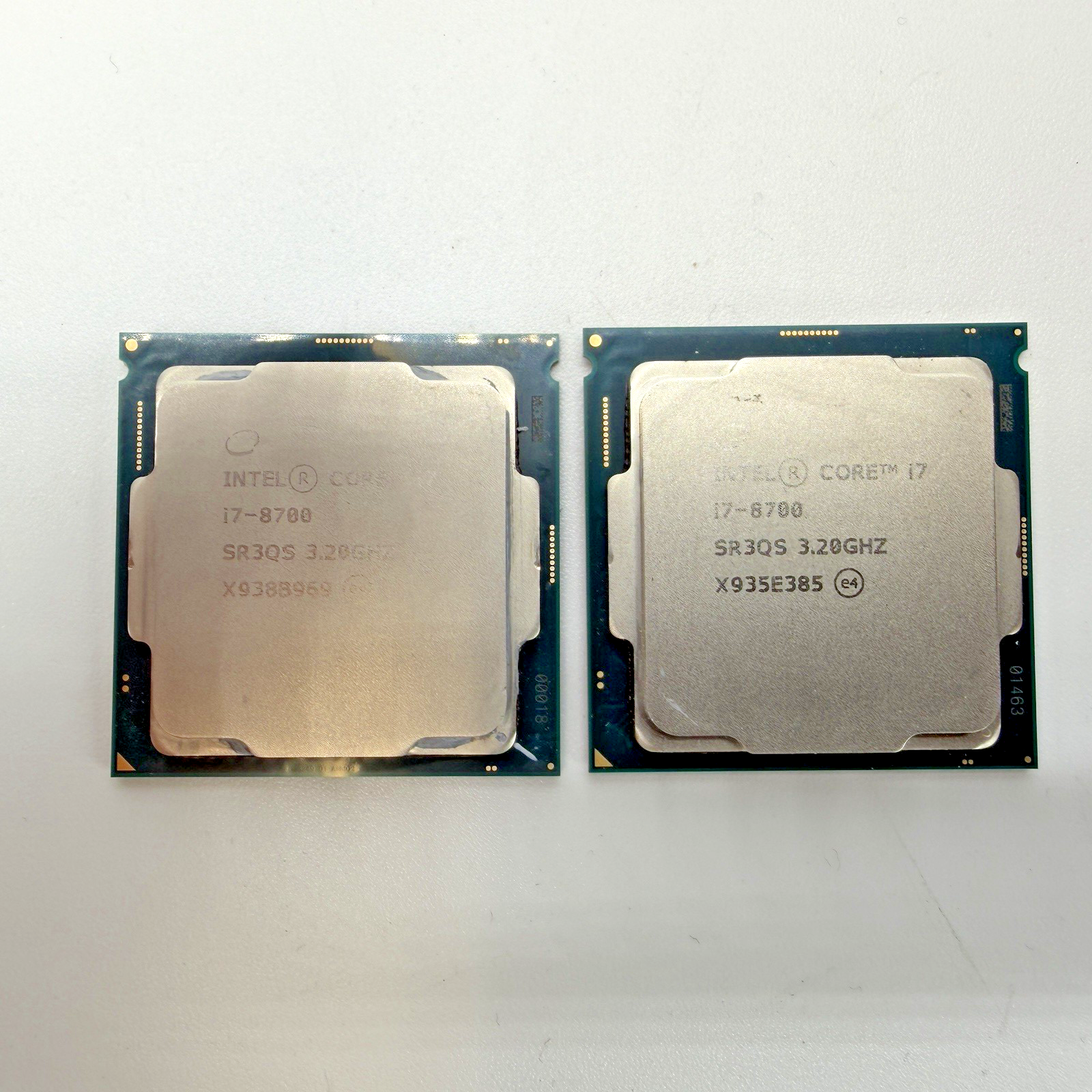 (2) Intel Core i7-8700 3.20GHz 6 Core 12 Thread LGA 1151