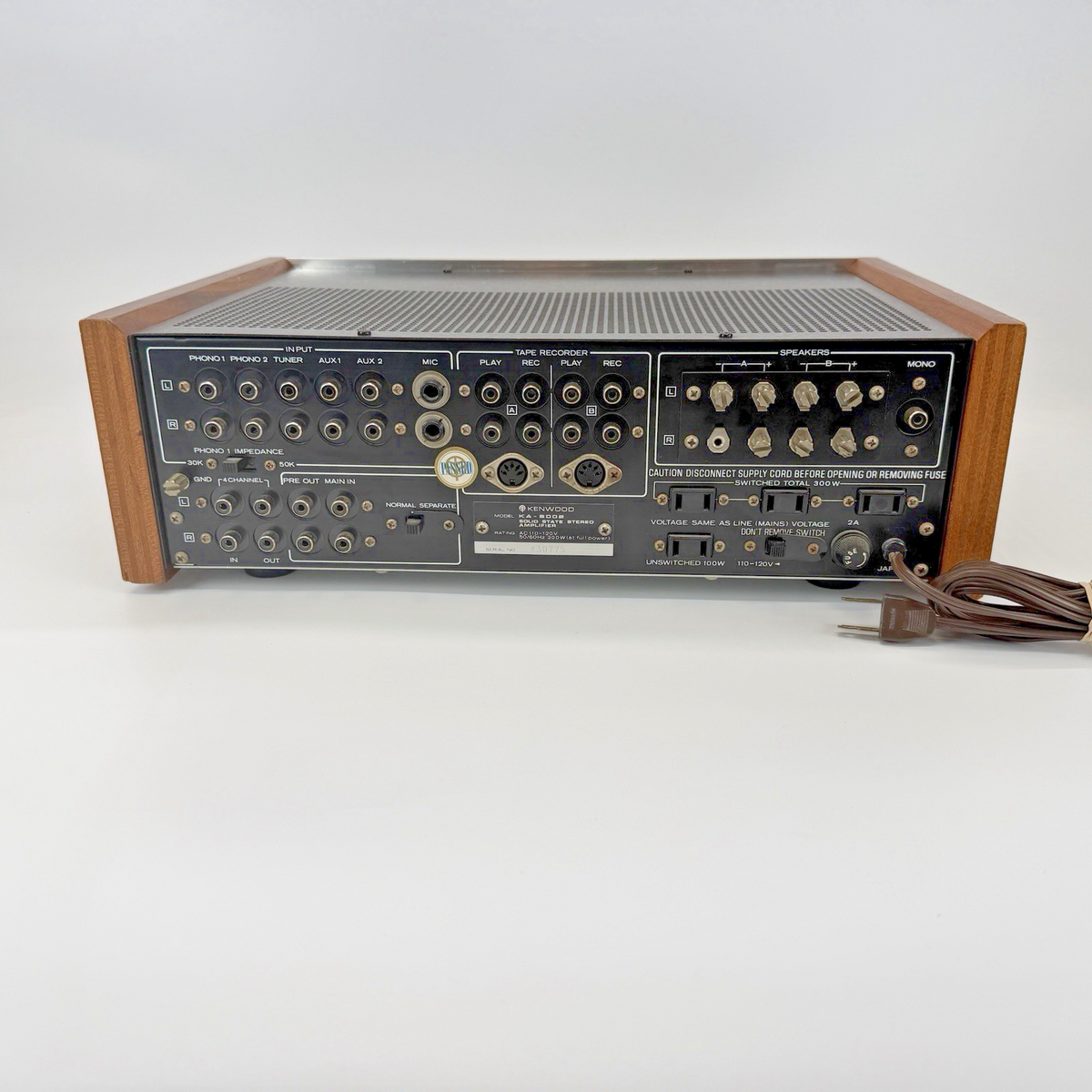 Vintage Kenwood KA-5002 Integrated Stereo Amplifier Silver Face Tested Working