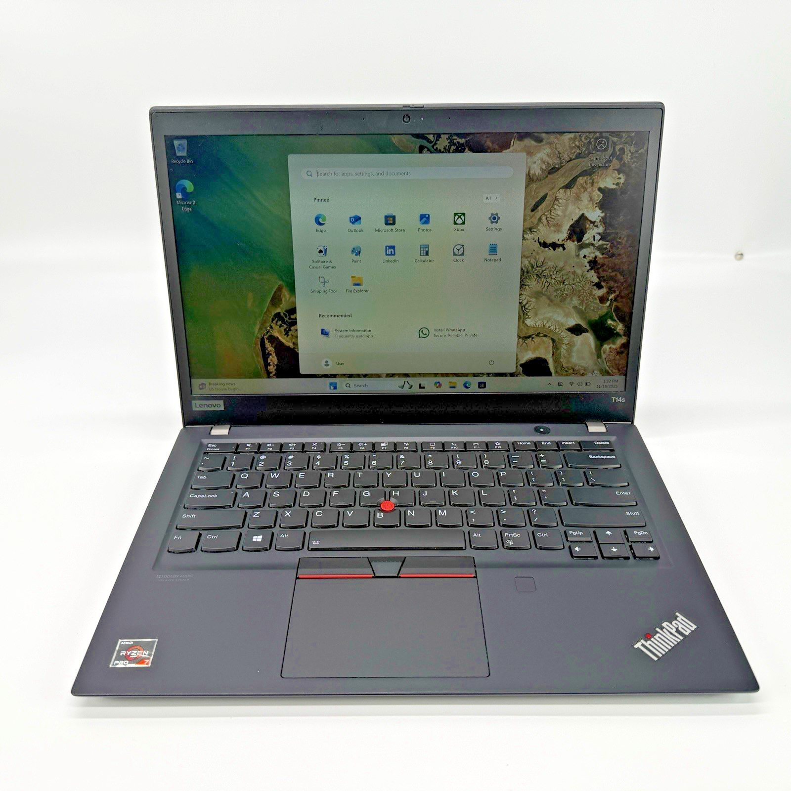 Lenovo ThinkPad T14s Gen 1 AMD Ryzen 7 Pro 8 GB RAM 256 GB SSD (NVMe) Win 11 Pro