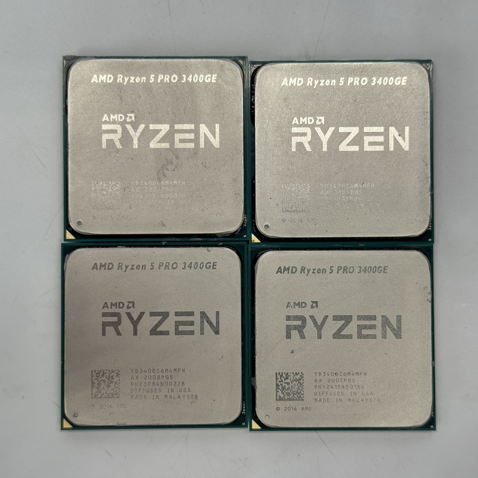 (4) AMD RYZEN 5 PRO 3400GE 3.3GHz QUAD CORE CPU PROCESSOR YD340BC6M4MFH