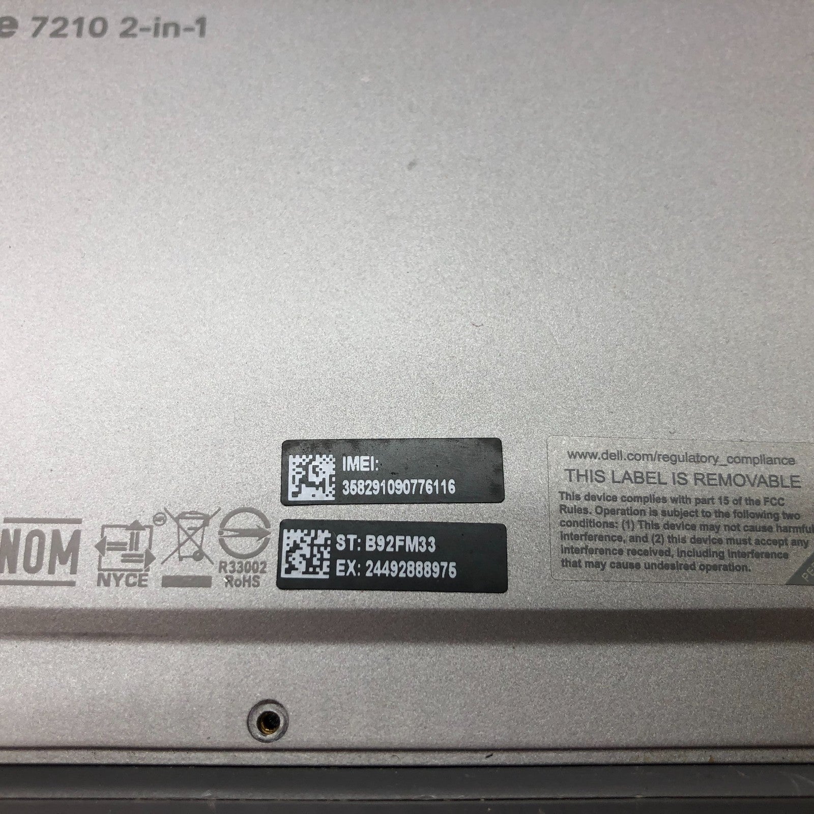 LOT OF 5 DELL LATITUDE 7210 2-IN-1, Intel Core i5 - 10th Gen no charger - no SSD