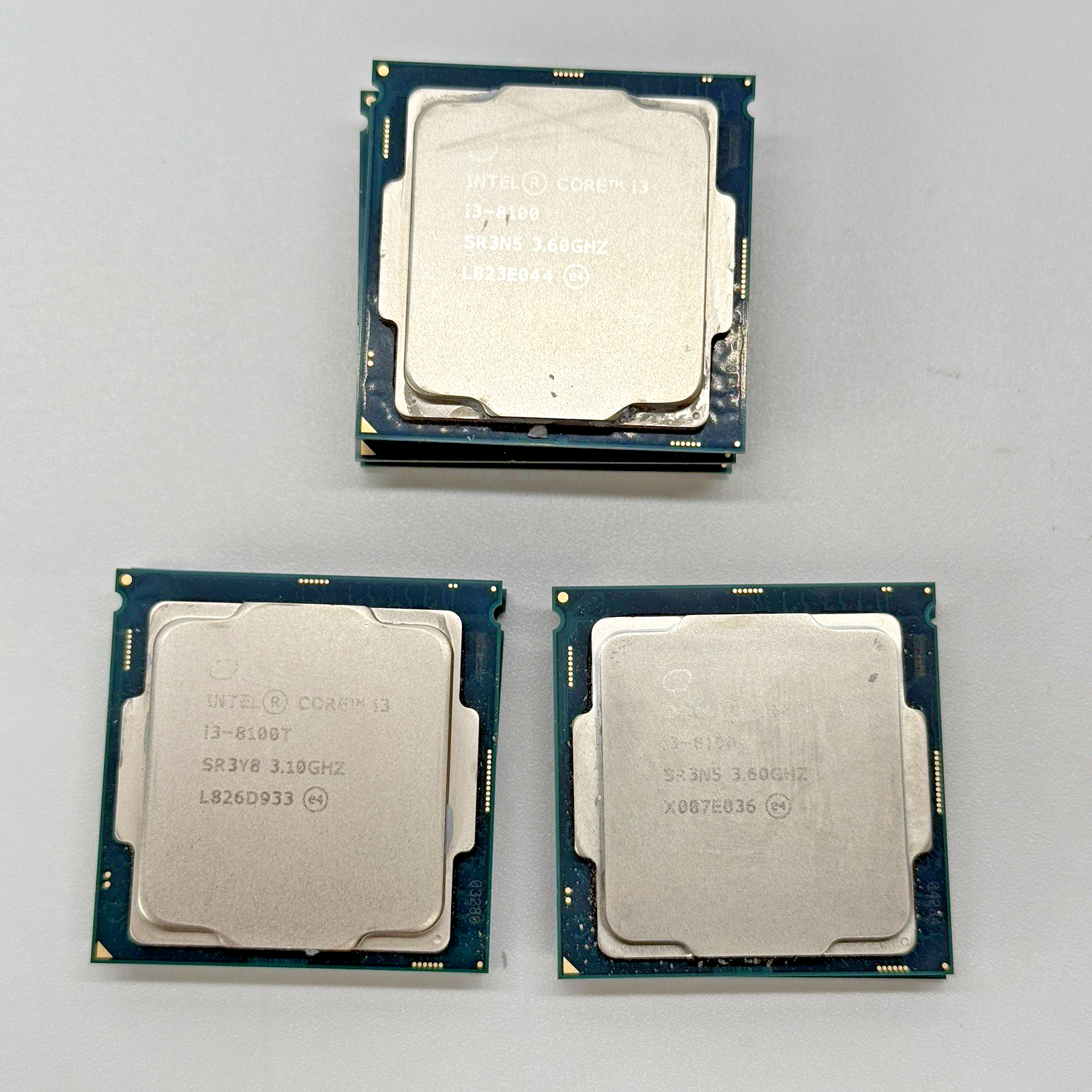 (7) Intel Core i3-8th Gen (3) SR3N5, (2) SR3N5, (2) SR3Y8 CPU