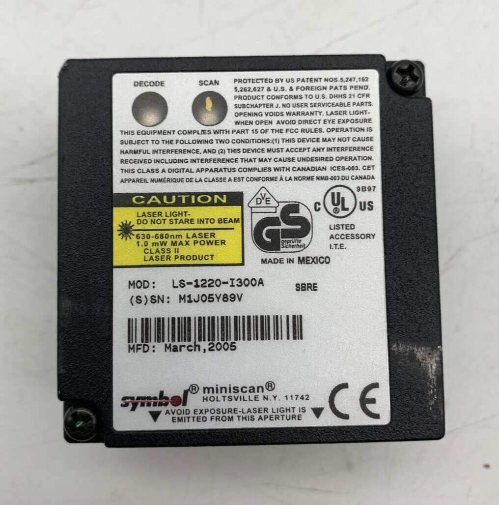 Motorola symbol LS1220 LS-1220-I300A scanner